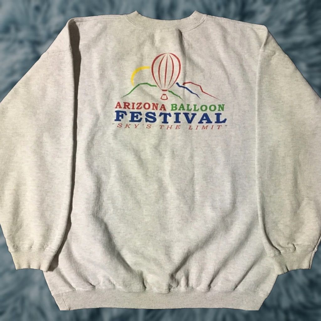 Vintage Vtg Arizona Balloon Festival Faded Distress Sweatshirt M Nature Art Grunge 90s Size US M / EU 48-50 / 2 - 1 Thumbnail