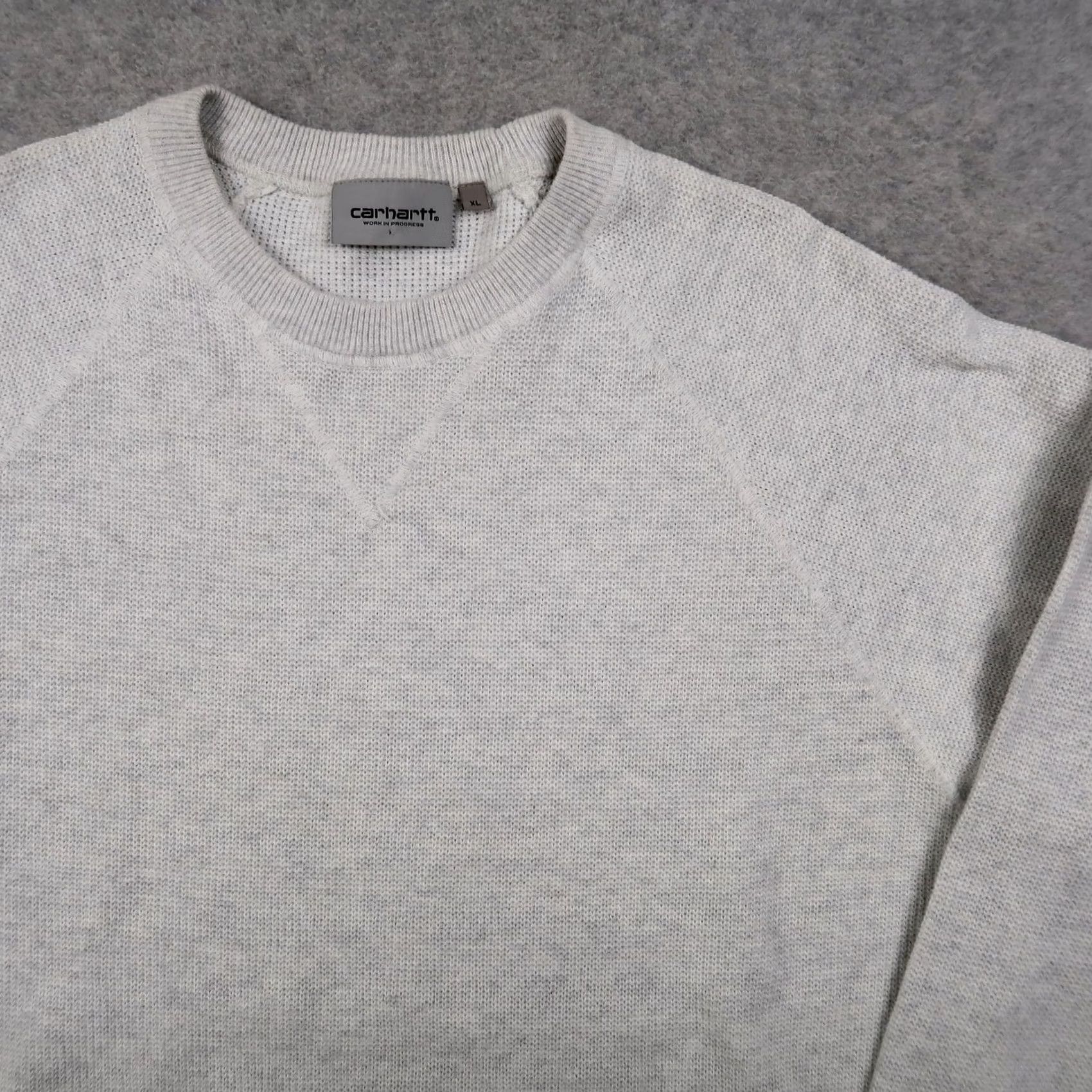 Carhartt VINTAGE Carhartt Work In Progress WIP Chase Sweater Size XL Gray Mens Size US XL / EU 56 / 4 - 3 Thumbnail