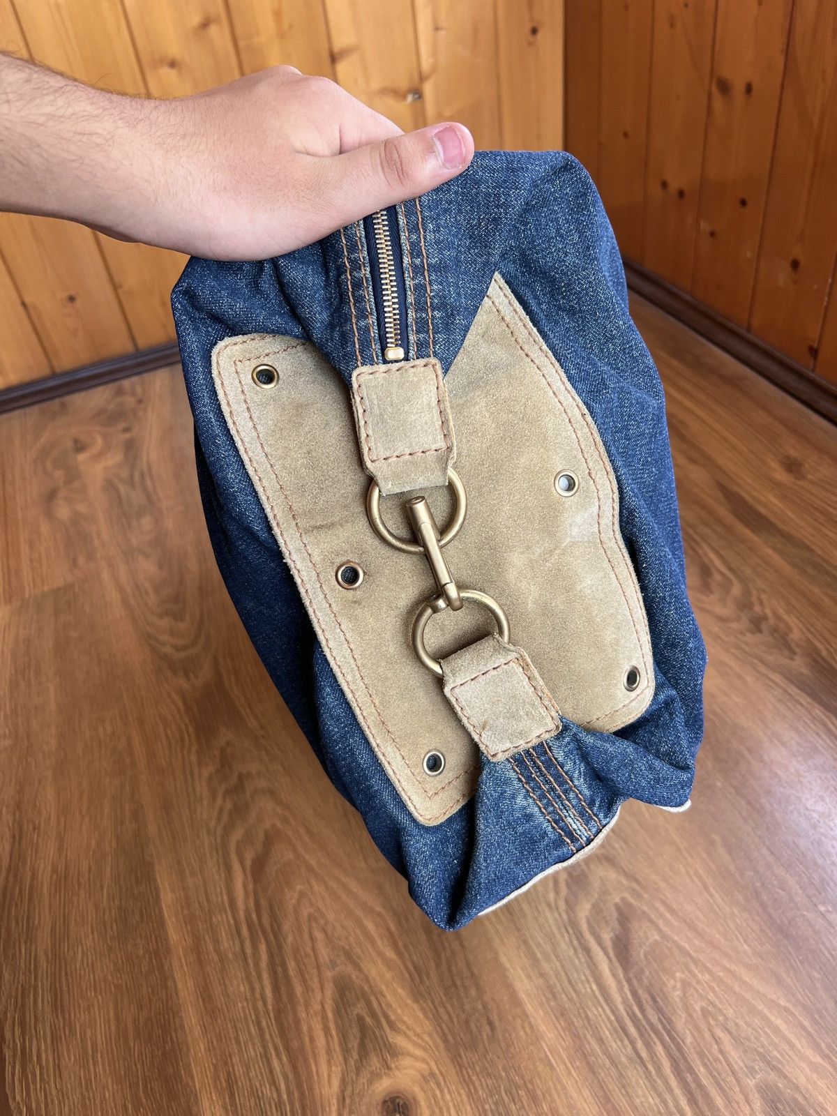 Yves Saint Laurent Rare YSL Rive Gauche Denim Tote / Shoulder / Duffle Bag Size ONE SIZE - 8 Thumbnail