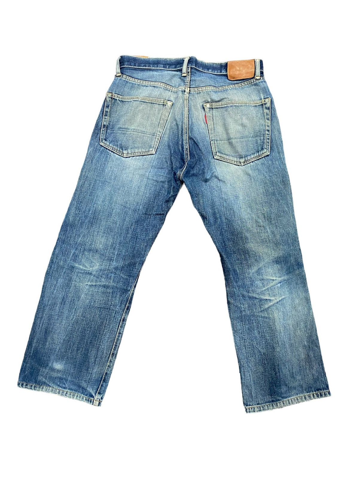 Japanese Brand SUPER DESTROYED JAPAN BRAND BUTTON FLY SELVEDGE DENIM Size US 34 / EU 50 - 5 Thumbnail
