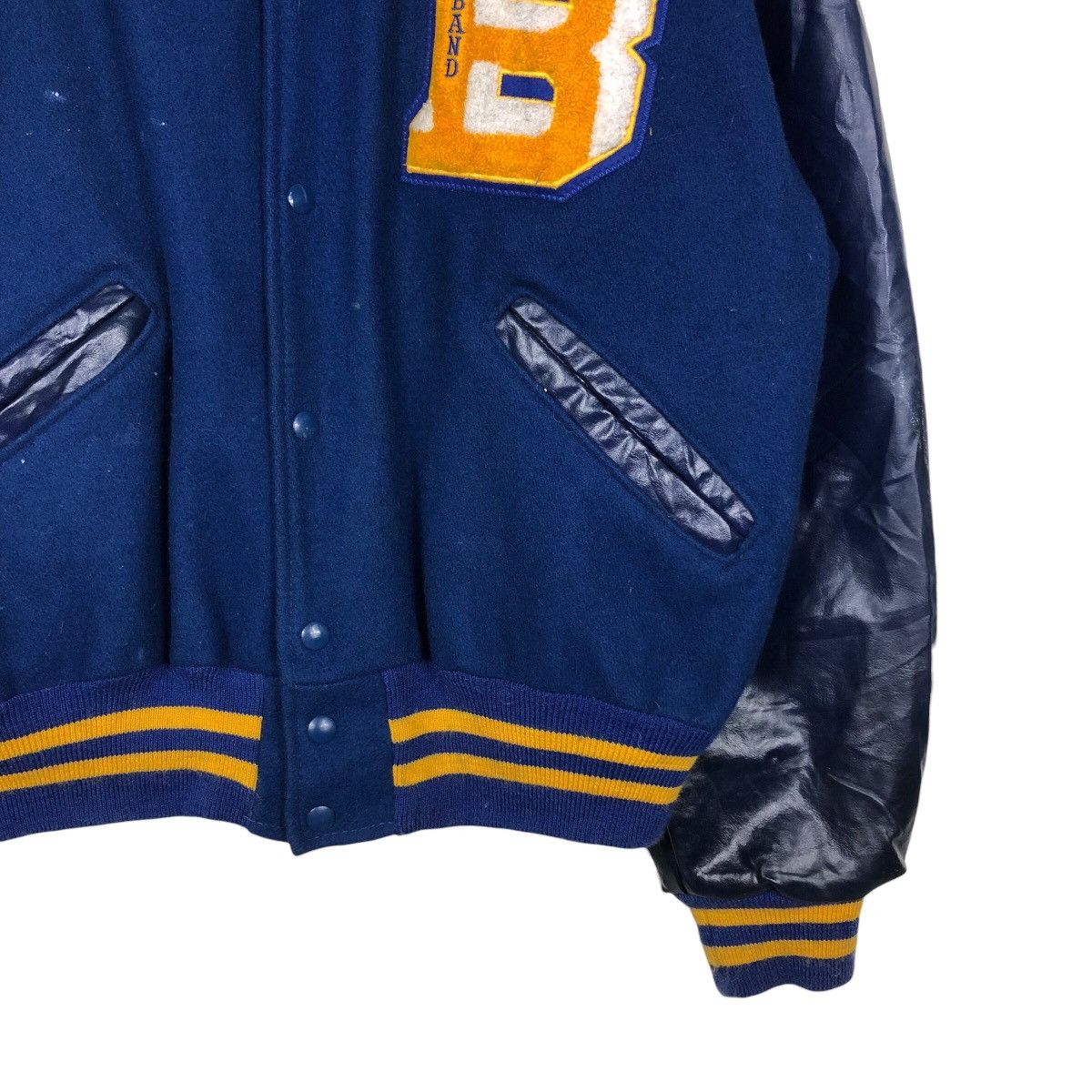 Delong 📌Vintage Leather Varsity Jacket Delong Made in Usa Size US XL / EU 56 / 4 - 6 Thumbnail