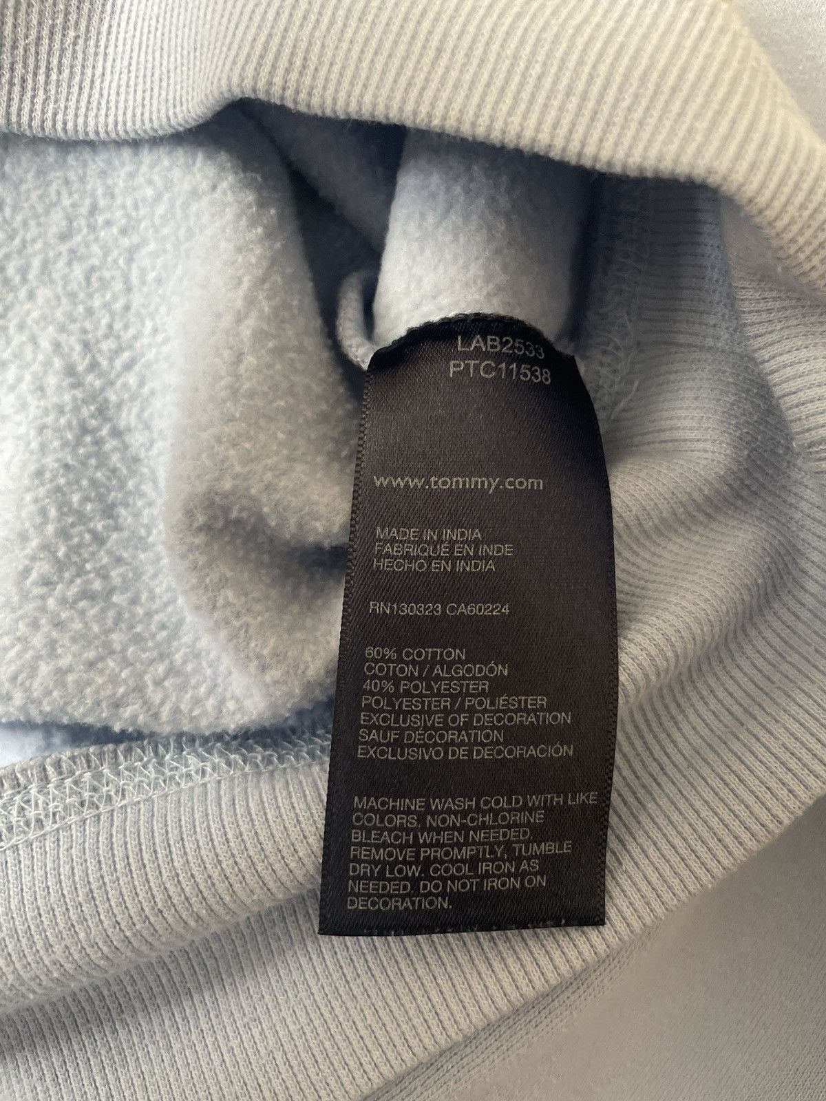 Tommy Hilfiger Sky Blue Tommy Hilfiger Hoodie Size US XXS / EU 40 - 6 Thumbnail