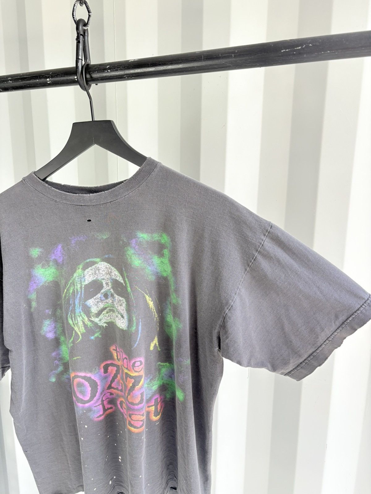 Vintage Thrashed Ozzy Osbourne Faded Distressed Shirt GRUNGE Band Size US XL / EU 56 / 4 - 3 Thumbnail