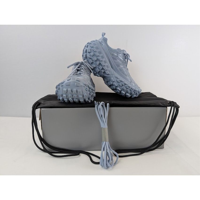 Balenciaga o1rshd1 Bouncer / Defender Low Top Sneaker in Faded Blue Size US 12 / EU 45 - 18 Thumbnail