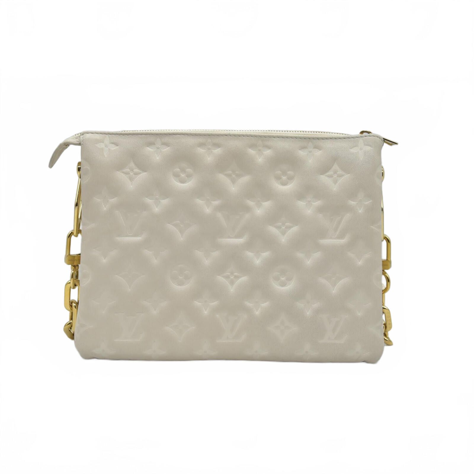 Louis Vuitton $4950 Louis Vuitton Lambskin Embossed Monogram Coussin PM Size ONE SIZE - 7 Thumbnail