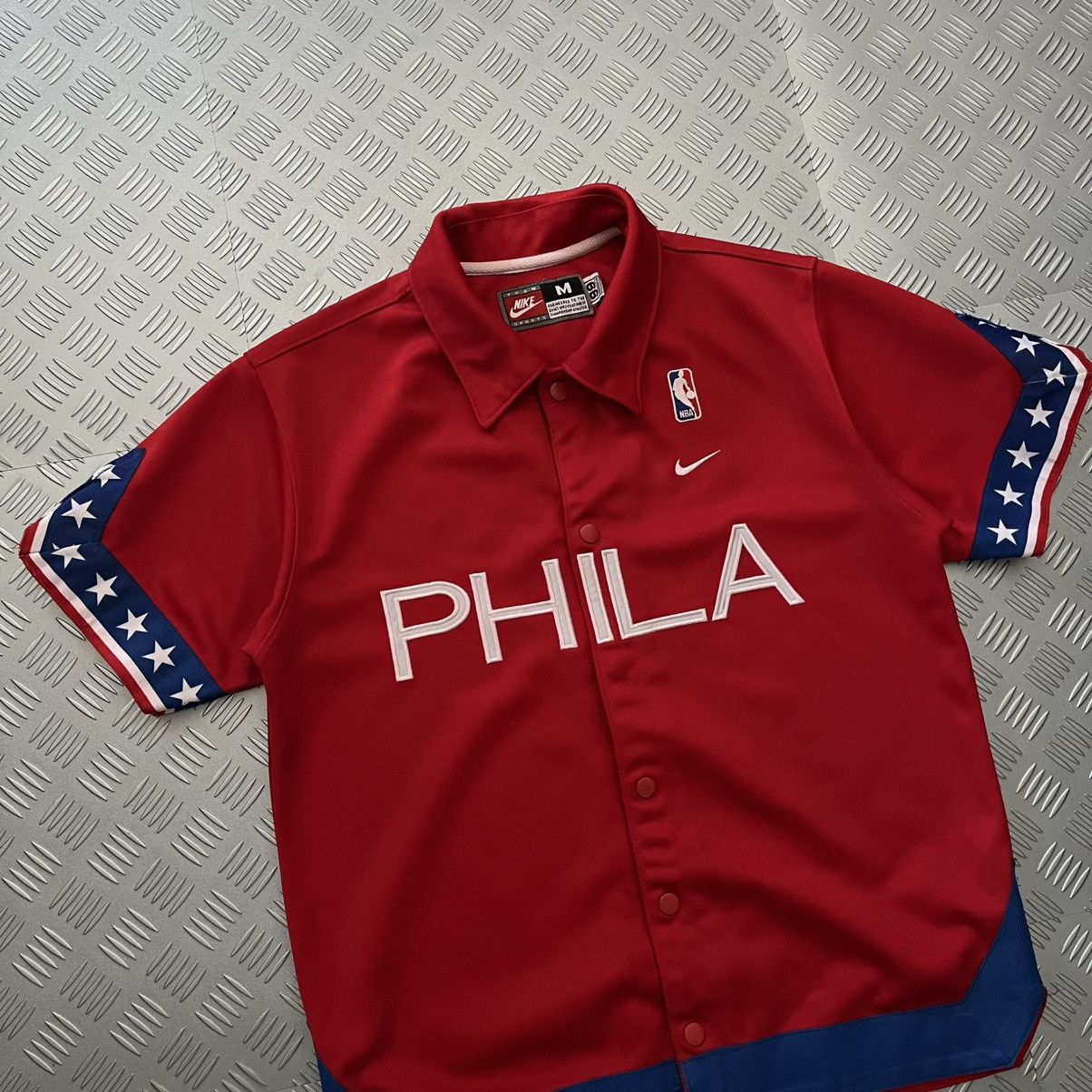 NBA × Nike × Vintage Vintage 00s Nike Philadelphia Sixers NBA WarmUp Jersey Size US XS / EU 42 / 0 - 4 Thumbnail