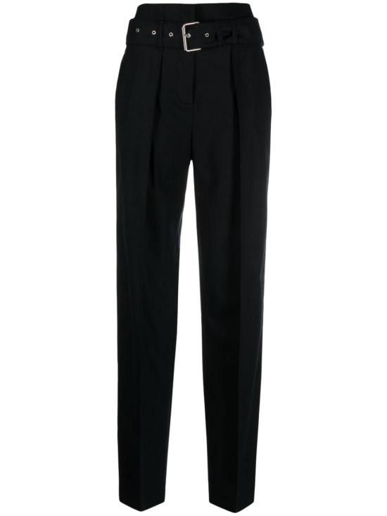 Iro IRO Women Straight Pants BENET WM23BLA01 Black Size 27" / US 4 / IT 40 - 1 Thumbnail