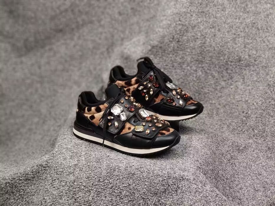 Dolce & Gabbana Dolce & Gabbana Leopard pattern stones velutto Sneakers Size US 9.5 / IT 39.5 - 4 Thumbnail