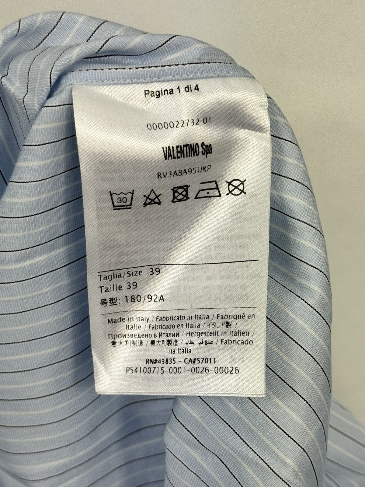 Valentino VALENTINO OVERSIZED STRIPE SHIRT Size US XXL / EU 58 / 5 - 6 Thumbnail