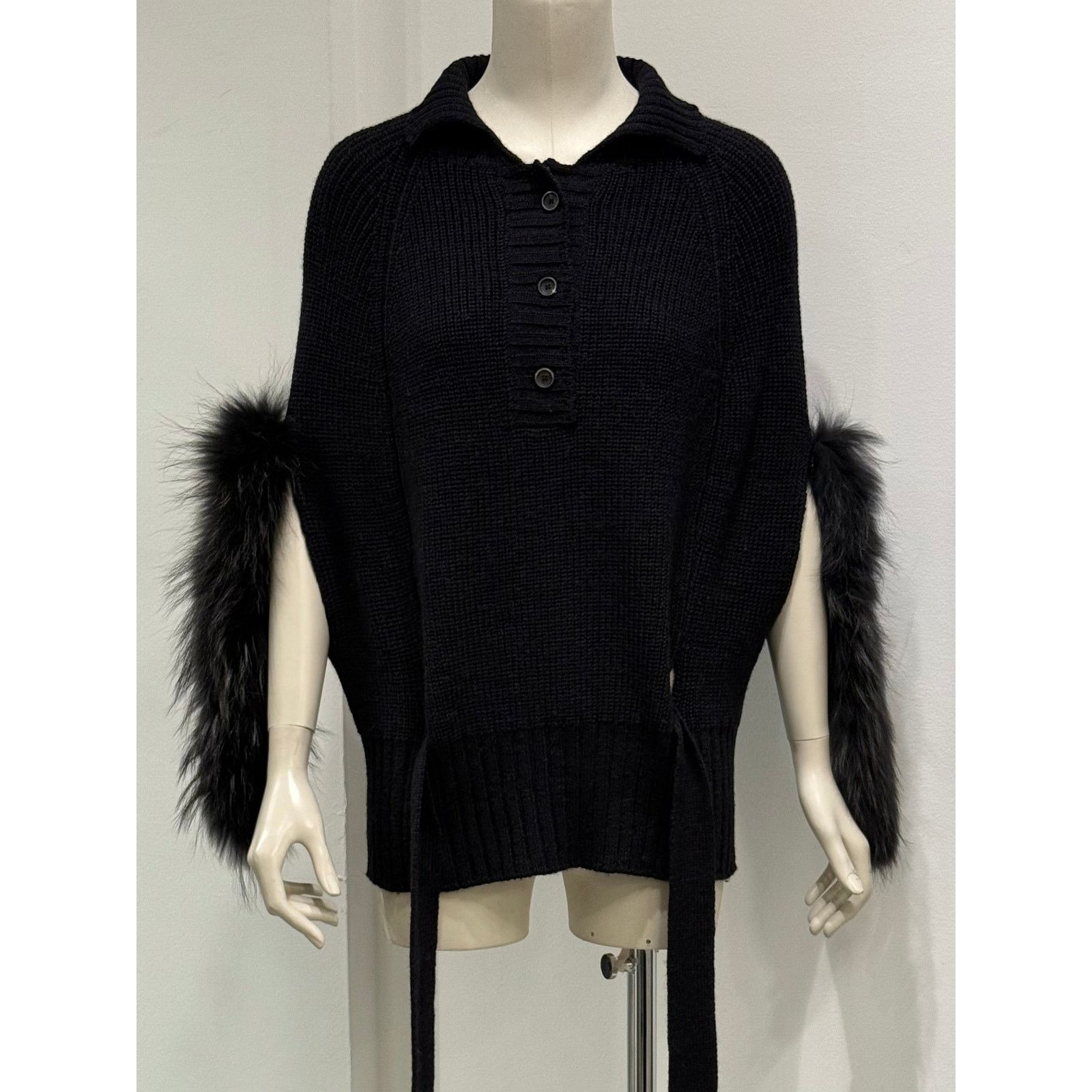 Roberto Cavalli 2000s Roberto Cavalli real fur inserts wool top Size M / US 6-8 / IT 42-44 - 1 Thumbnail