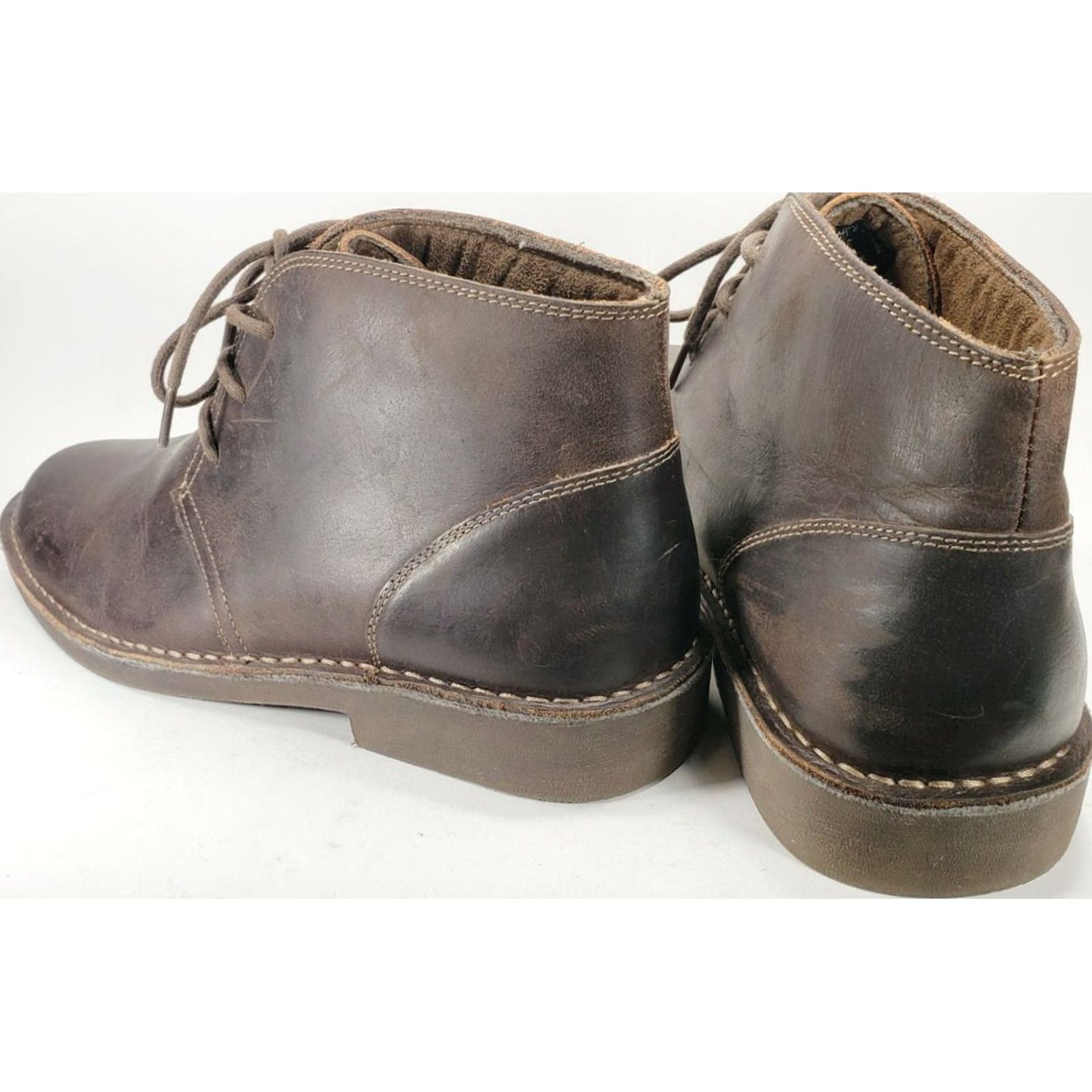 Chaps VINTAGE CHAPS CHUKKA DESERT BOOTS MEN'S 13M BROWN CASUAL Leather Finish Size US 13 / EU 46 - 4 Thumbnail