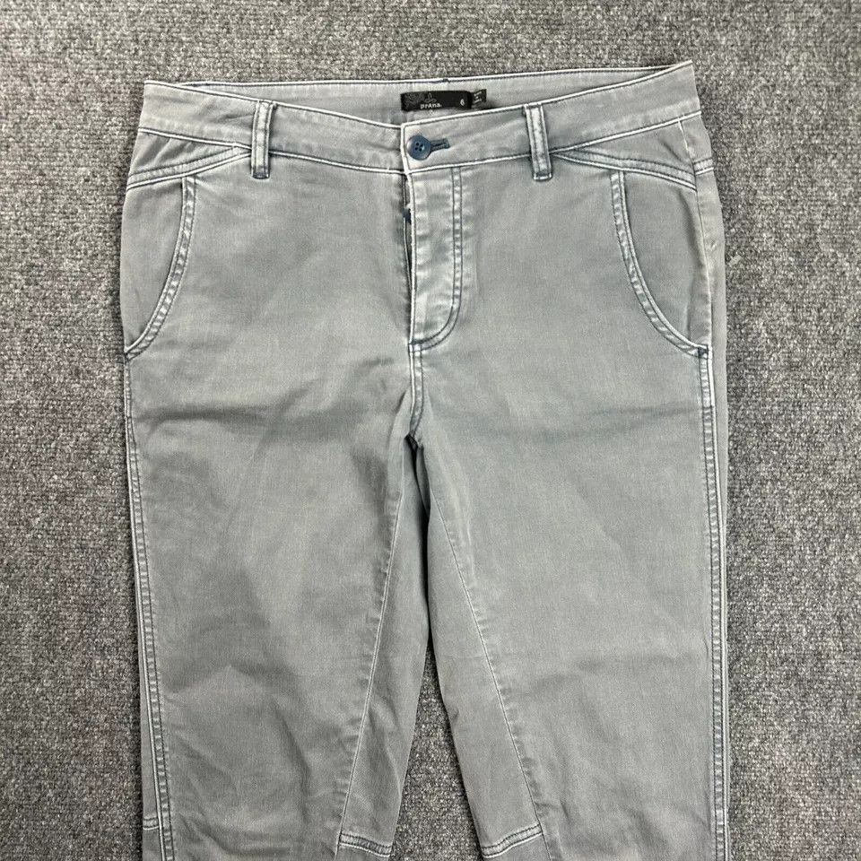 Prana Prana Pants Womens 6 Gray Chino Tapered Leg Casual Slash Size 28" / US 6 / IT 42 - 2 Thumbnail