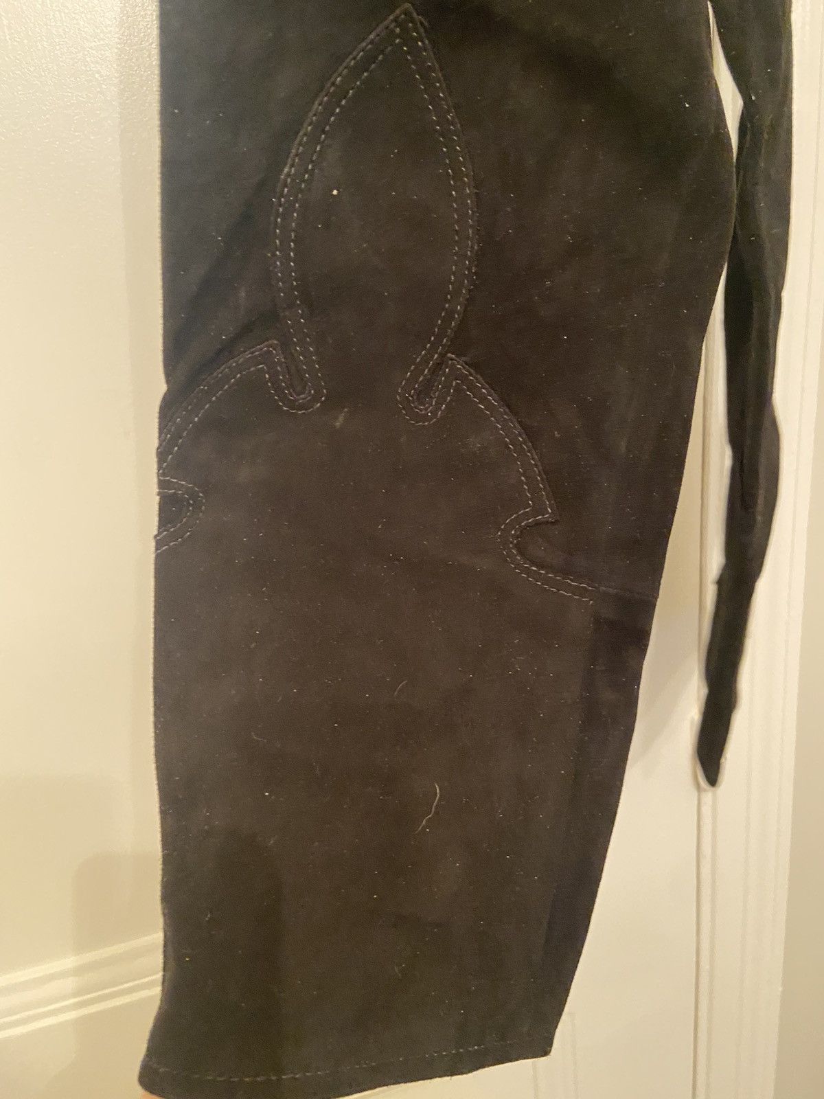 Chrome Hearts Black Chrome Hearts cropped suede jeans Size 27" / US 4 / IT 40 - 15 Thumbnail