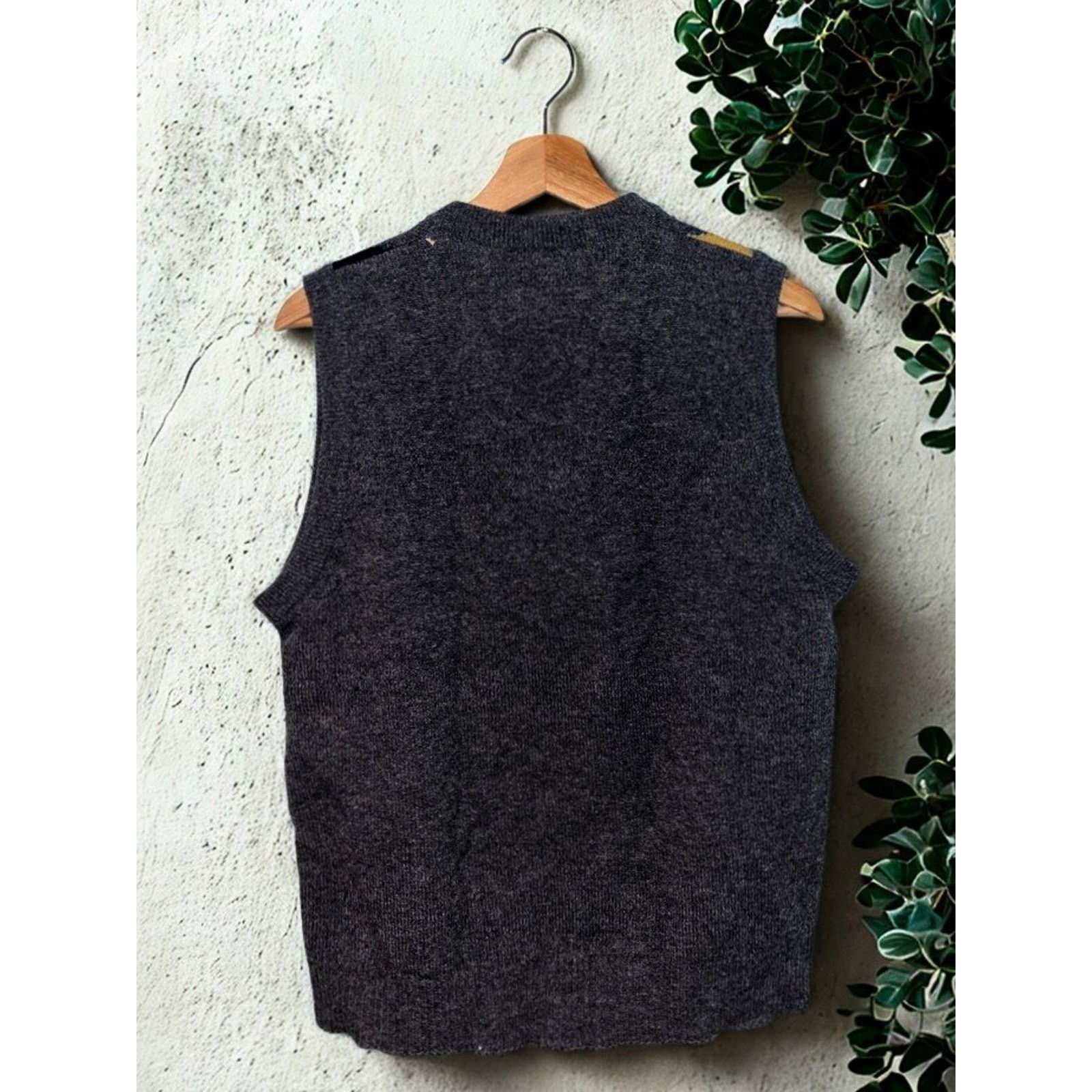 Other Lord Jeff Argyle Shetland Wool Sweater Vest USA Sz M 80s VTG Size US M / EU 48-50 / 2 - 3 Thumbnail