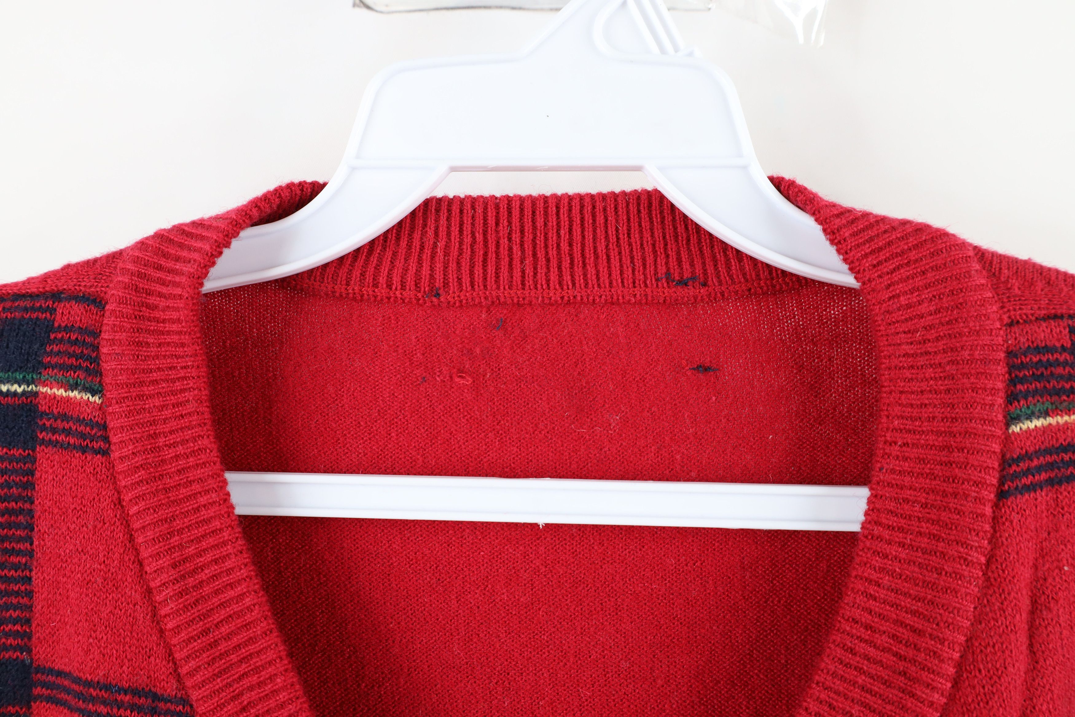 Vintage Vintage 90s Streetwear Blend Knit V-Neck Sweater Vest Plaid Size US XL / EU 56 / 4 - 4 Thumbnail
