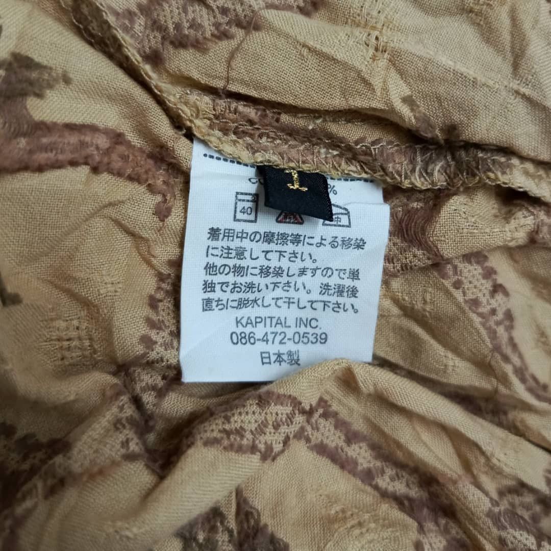 Kapital Kapital Japan Vintage Palm Print Skirt Archive Folk Design Size 31" - 6 Thumbnail