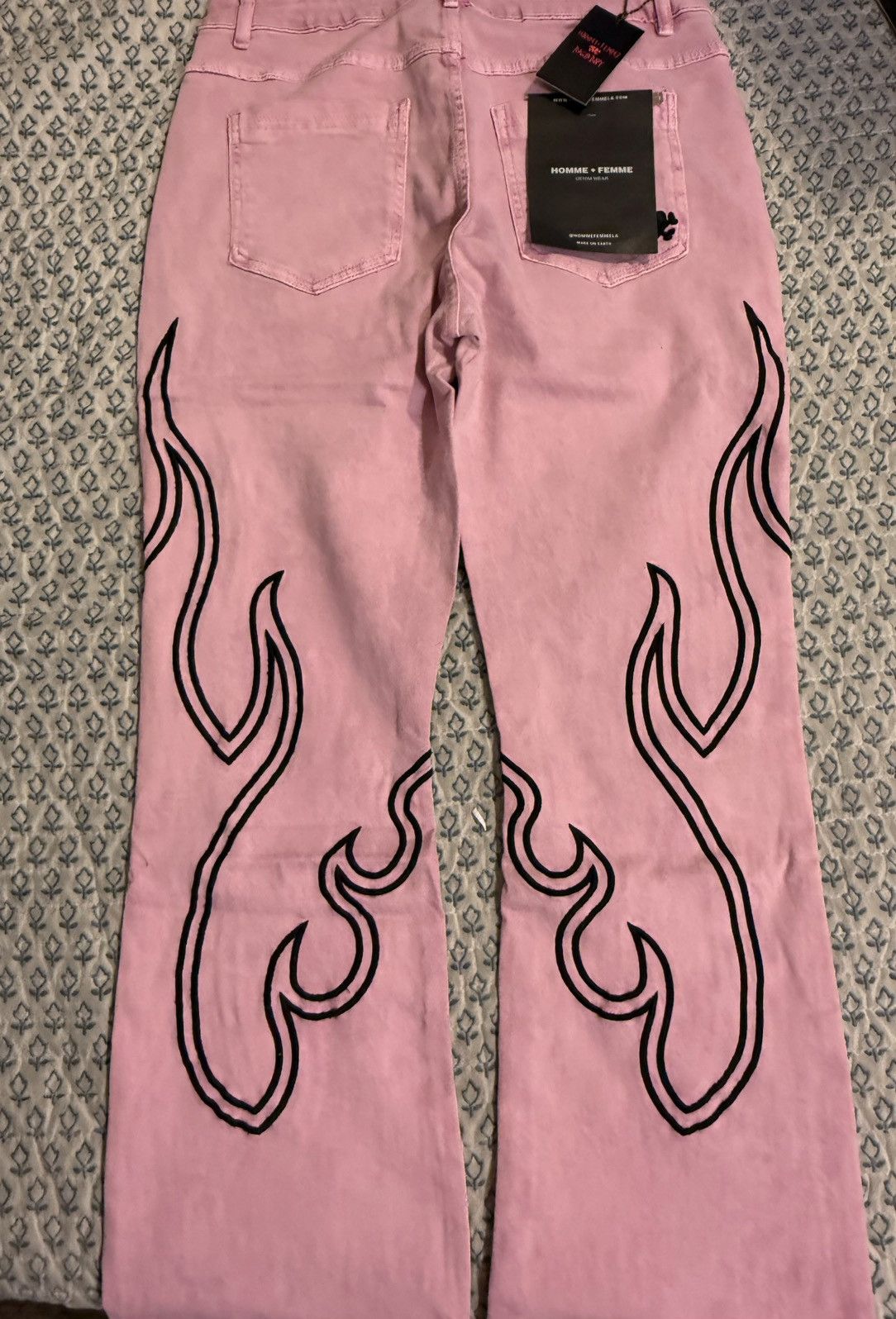 Homme + Femme La Homme + Femme x Rager Boy Pink flared jeans size 34 Size US 34 / EU 50 - 2 Thumbnail