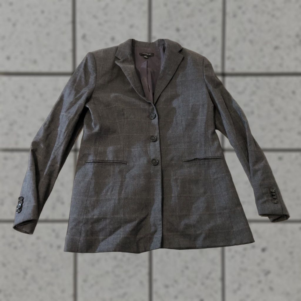 Ann Taylor Womens Ann Taylor Wool Blazer 10 Gray Jacket Blazer Clothing Womens 10 Gray 90s? Size L / US 10 / IT 46 - 1 Thumbnail