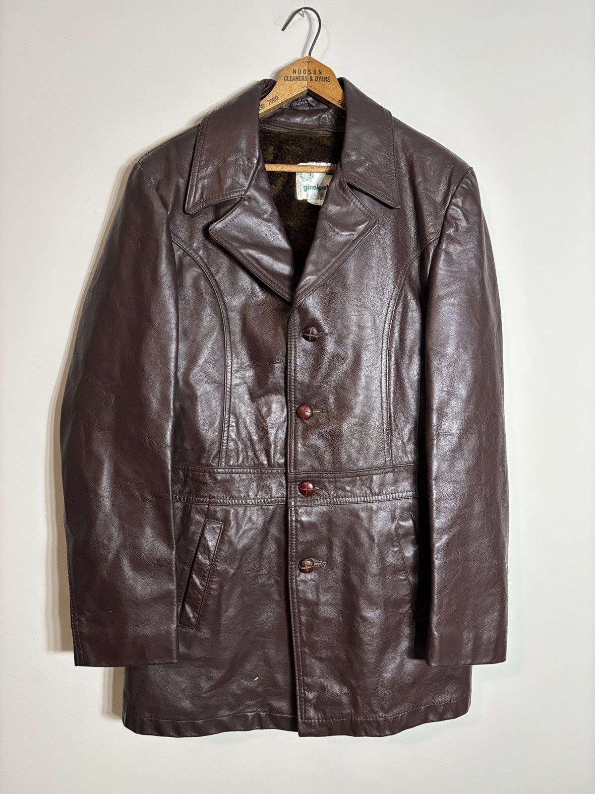 Vintage Vintage Gino Leathers Leather 4 Button Mob Disco Jacket 40L Size US M / EU 48-50 / 2 - 1 Thumbnail