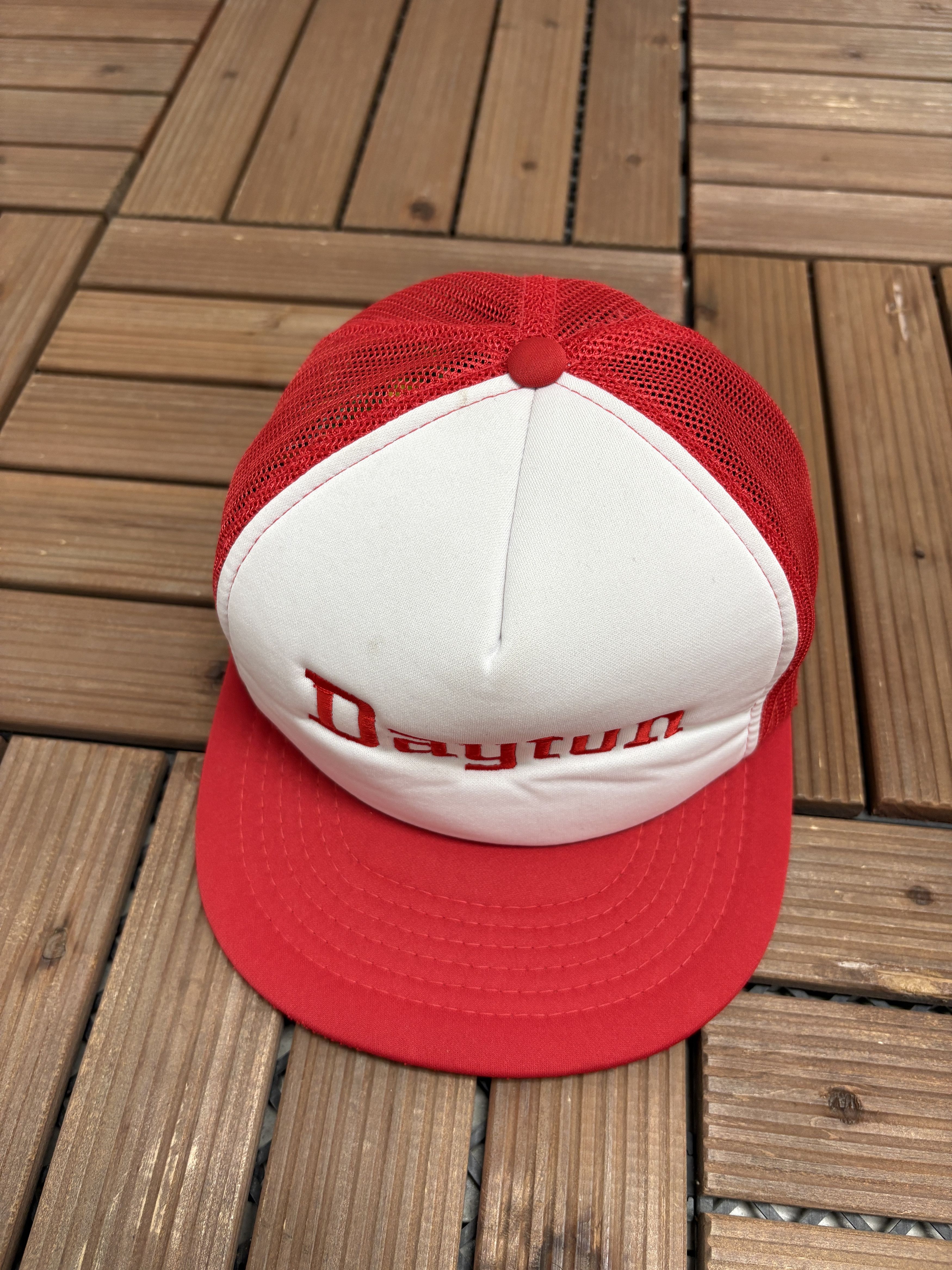 Vintage Dayton Flyers Stitched Vintage White Trucker Snap Back Hat Size ONE SIZE - 1 Thumbnail