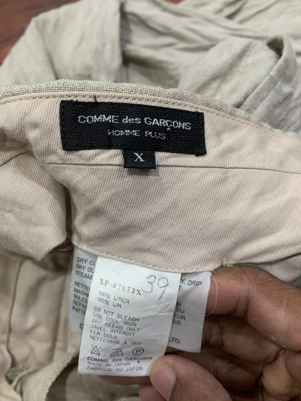 Comme des Garcons Vintage Comme des Garcons Homme Plus Linen Pants Size US 34 / EU 50 - 12 Thumbnail