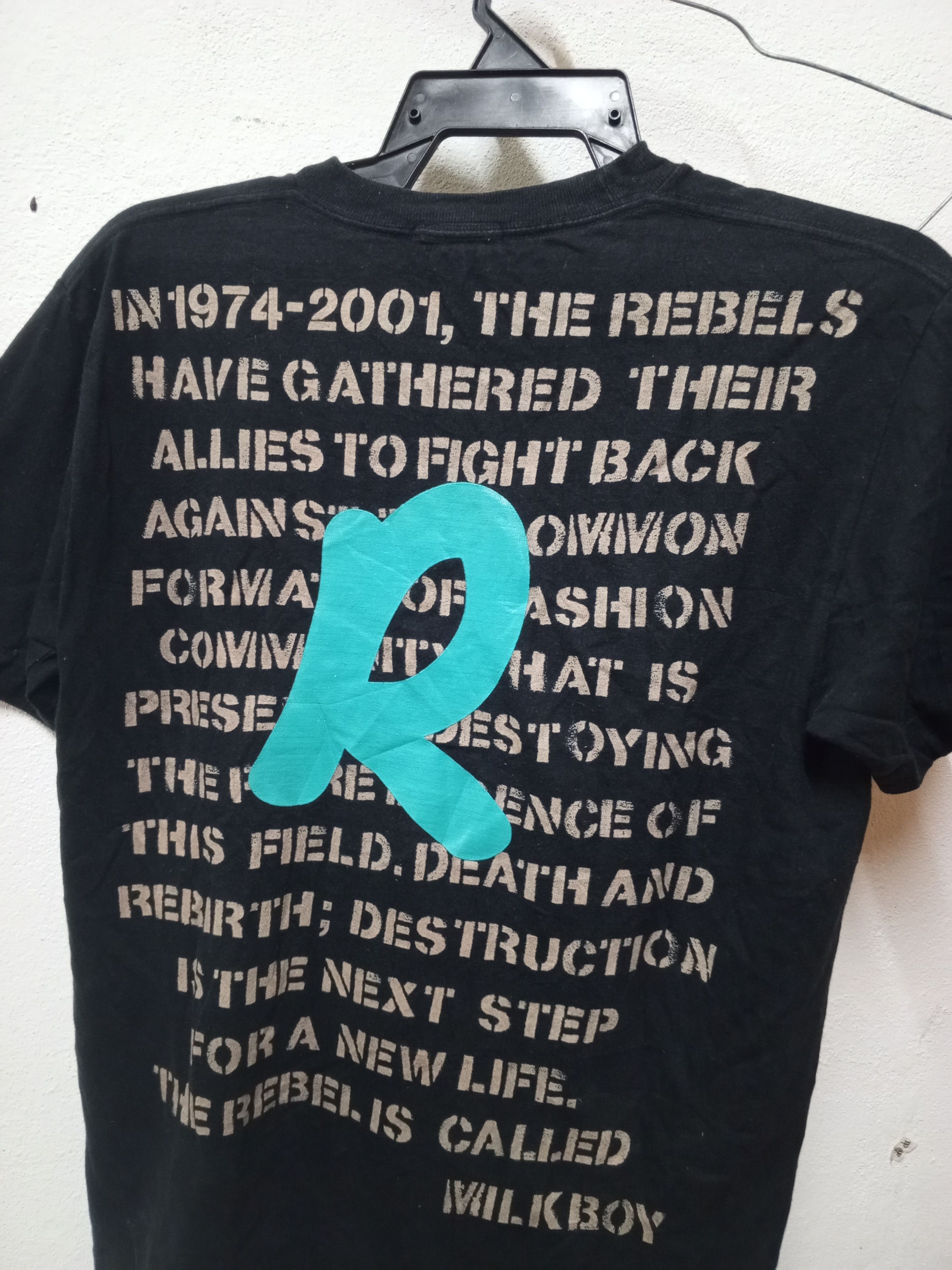 Beauty Beast •RARE ITEM• 90S MILK BOY ( R ) REGALIA BLACK T-SHIRT Size US M / EU 48-50 / 2 - 5 Thumbnail