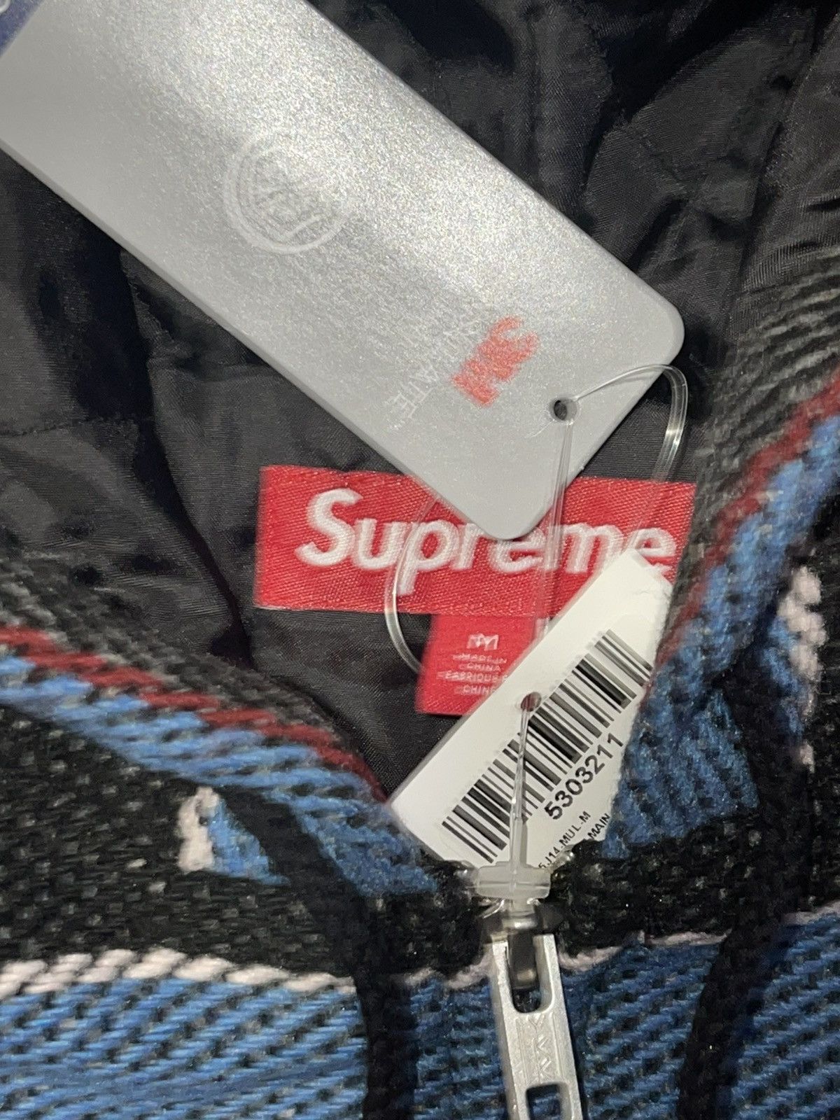 Supreme Supreme Woven Stripe Hooded Jacket Black Size Medium Size US M / EU 48-50 / 2 - 5 Thumbnail