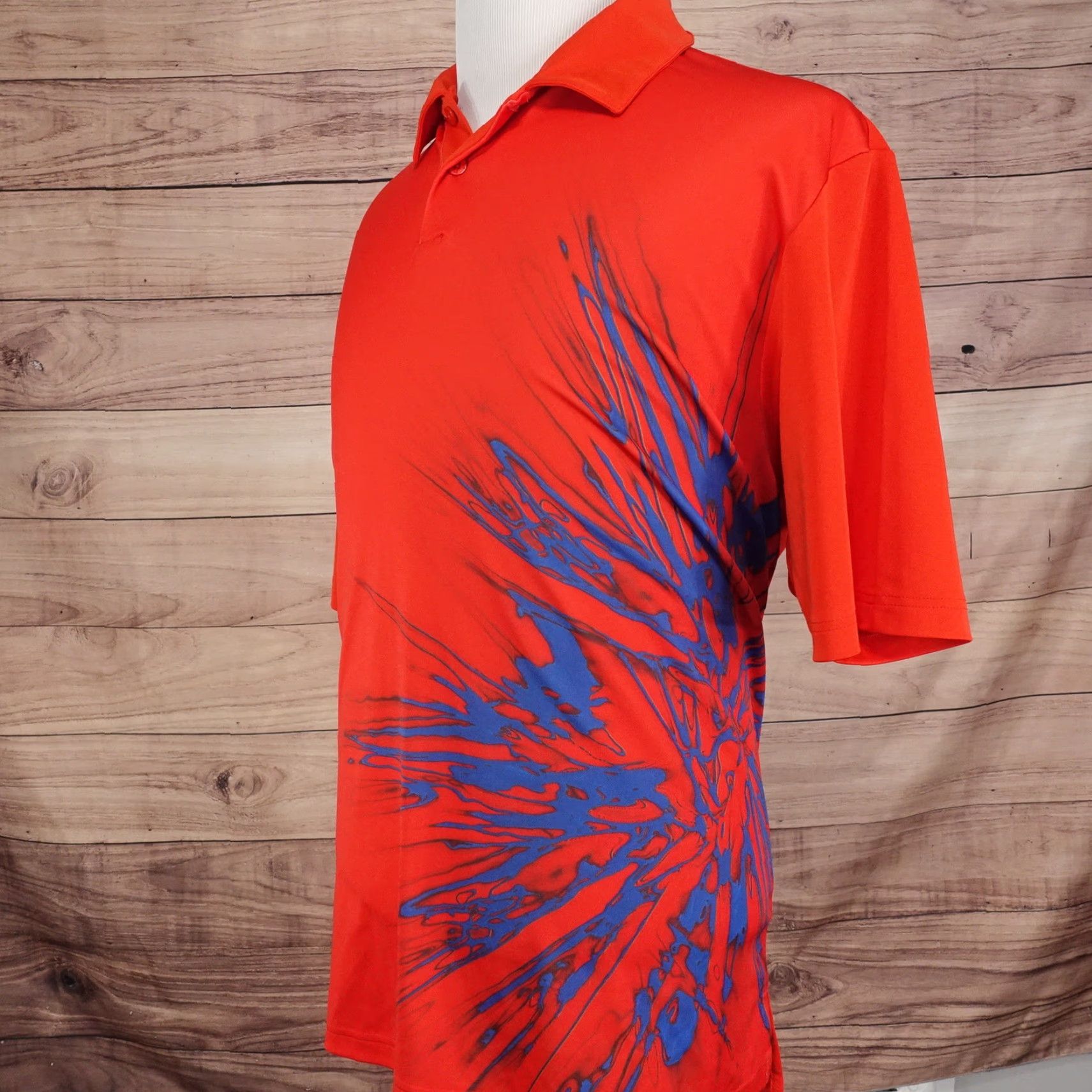 Under Armour Under Armour HEAT GEAR SHIRT MENS XL RED BLUE SPLATTER GOLF POLO Size US XL / EU 56 / 4 - 3 Thumbnail