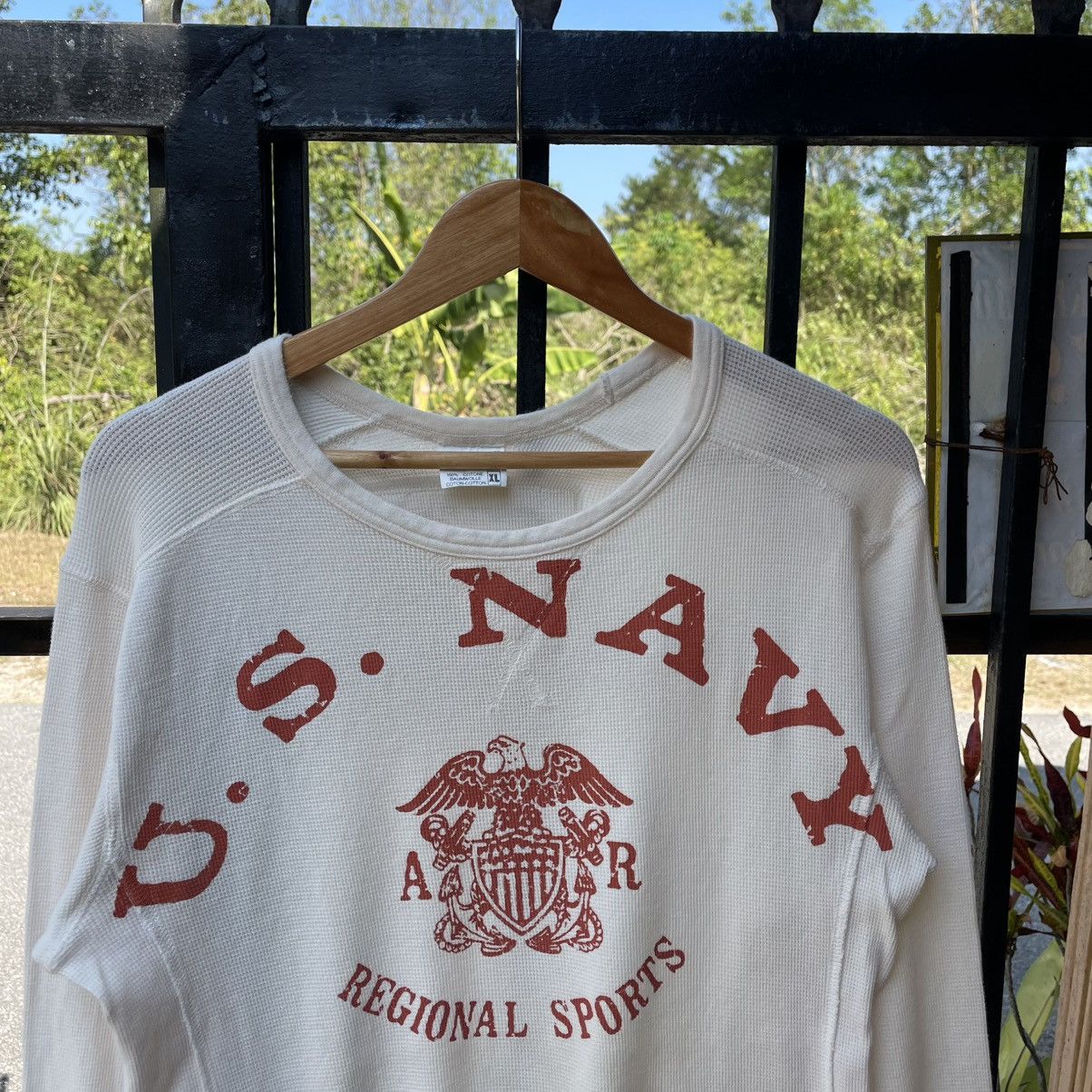 Avirex 🔥Vintage Avirex US NAVY Big Logo Long Sleeves Waffle Tee Size US L / EU 52-54 / 3 - 3 Thumbnail