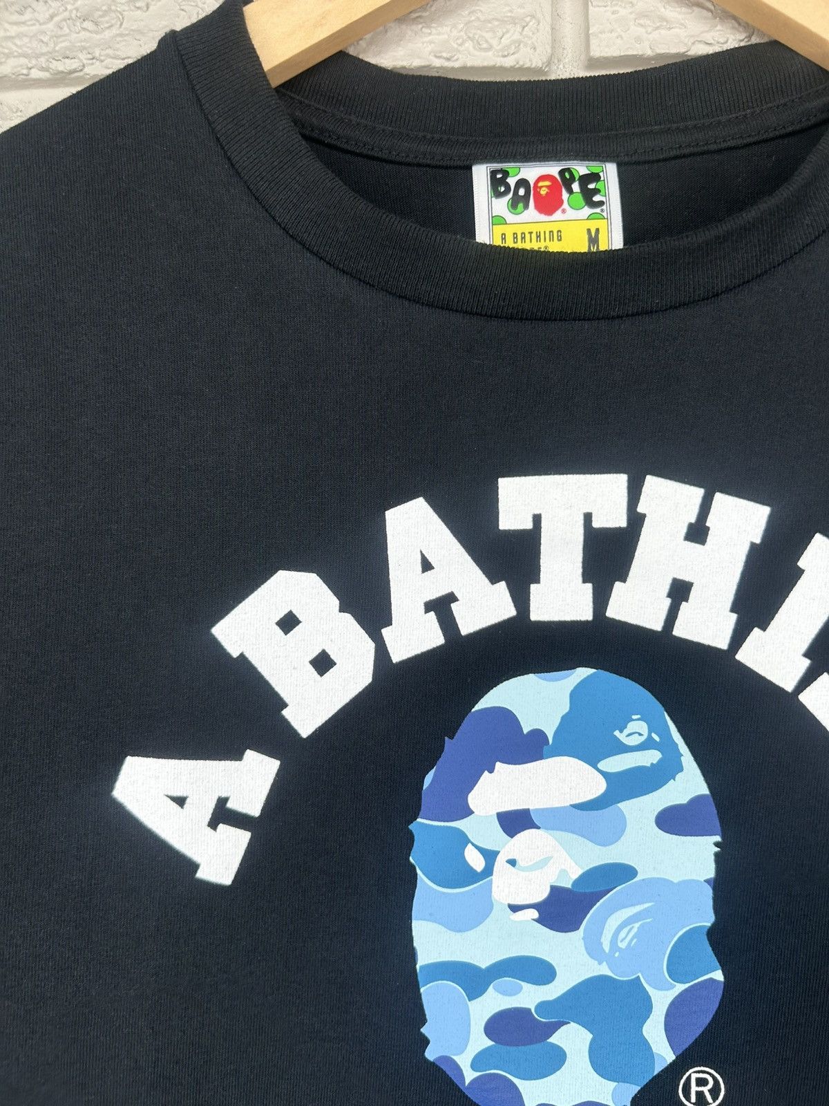 Bape Bape Blue Camo College Tee Size US M / EU 48-50 / 2 - 6 Thumbnail