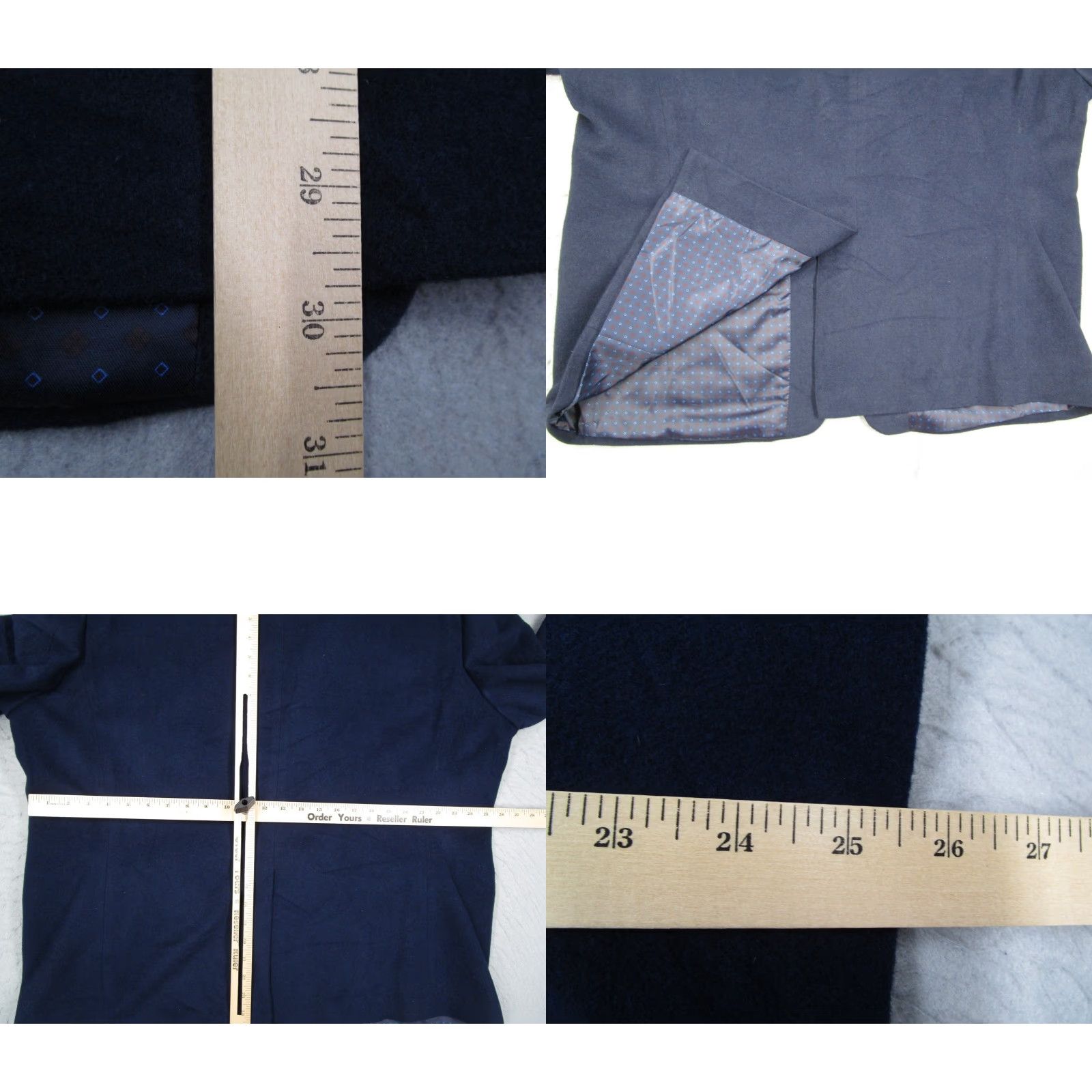 Lauren Ralph Lauren Blazer Mens 50 Regular Blue Wool Silk Cashmere Sport Coat Classic Preppy