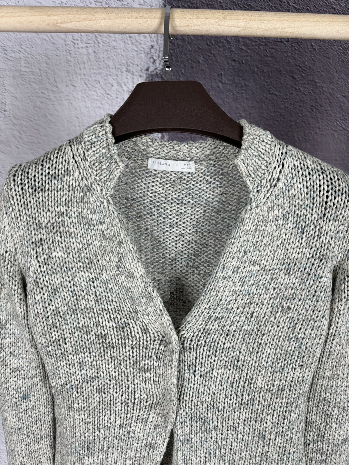Fabiana Filippi Fabiana Filippi grey wool cotton knitwear sweater Size M / US 6-8 / IT 42-44 - 7 Thumbnail