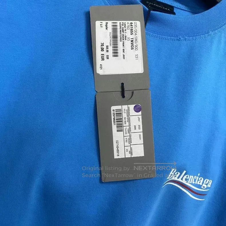 Balenciaga Balenciaga Blue Coke Print Logo T-shirt. Size US XS / EU 42 / 0 - 5 Thumbnail