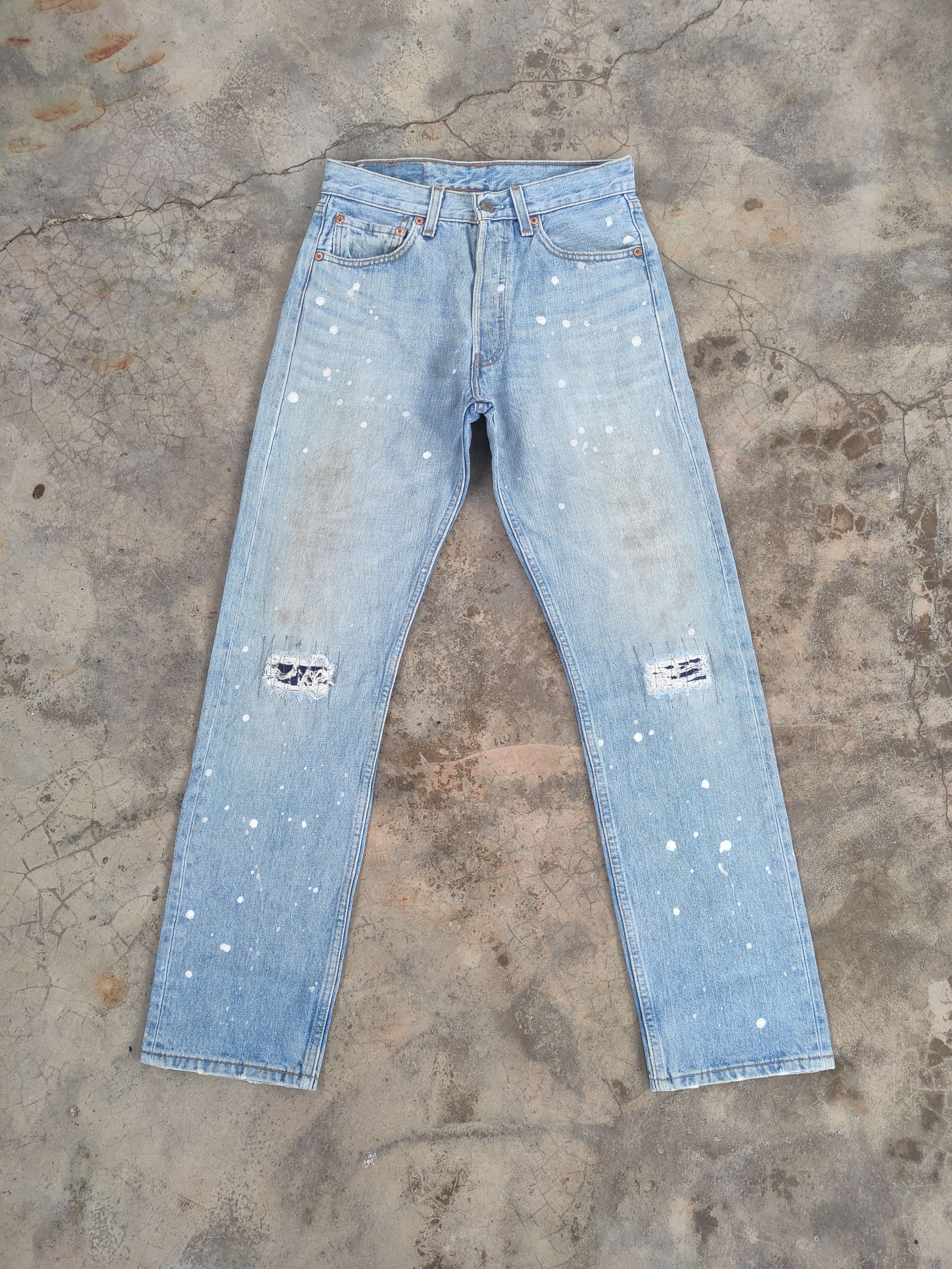 Levi's Vintage Clothing W28 VINTAGE LEVI'S 501 00' PAINT FADED JEANS DENIM PANTS Size US 28 / EU 44 - 2 Thumbnail