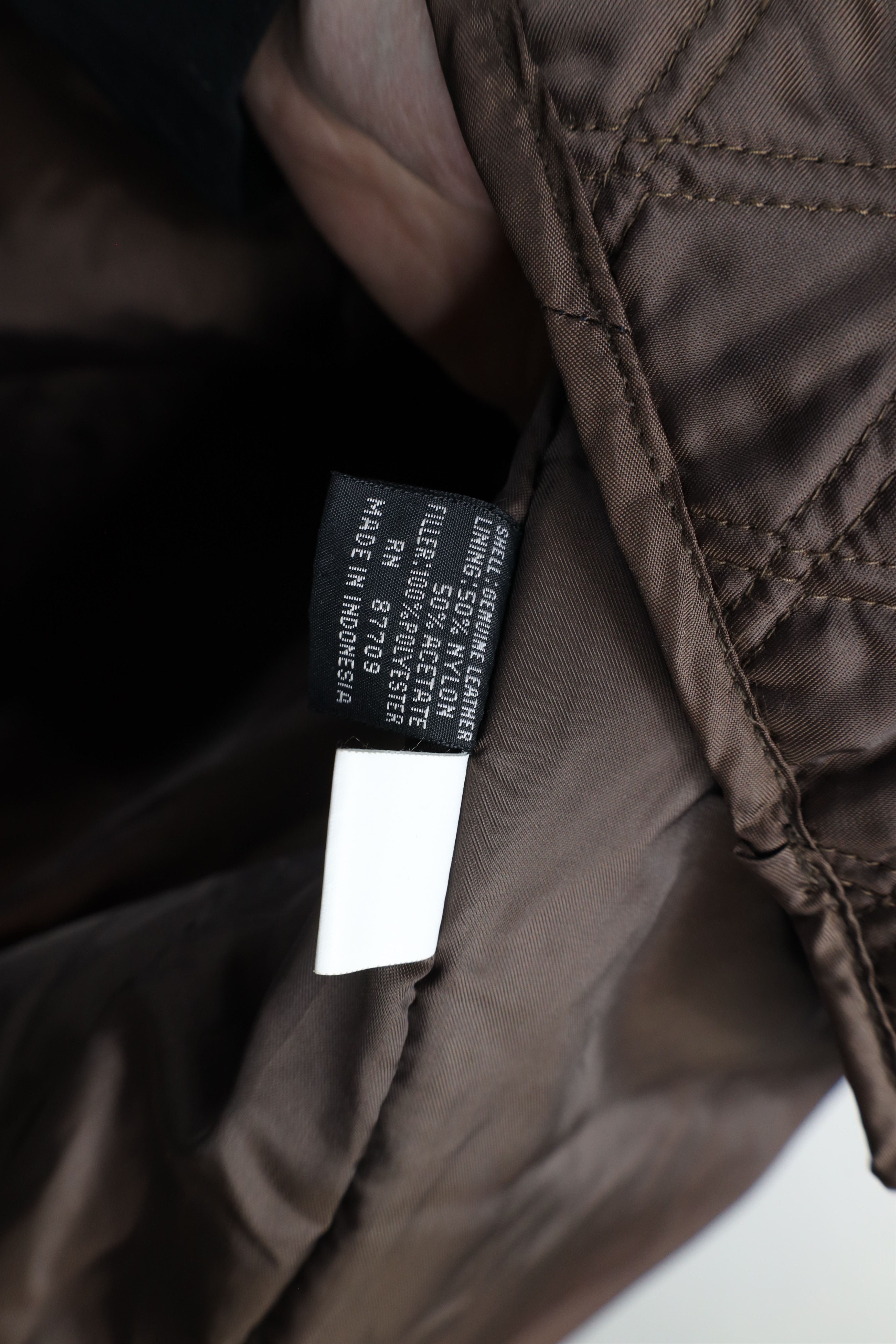 Vintage Vintage 90s Streetwear Quilted Leather Shirt Jacket Brown Size US L / EU 52-54 / 3 - 11 Thumbnail