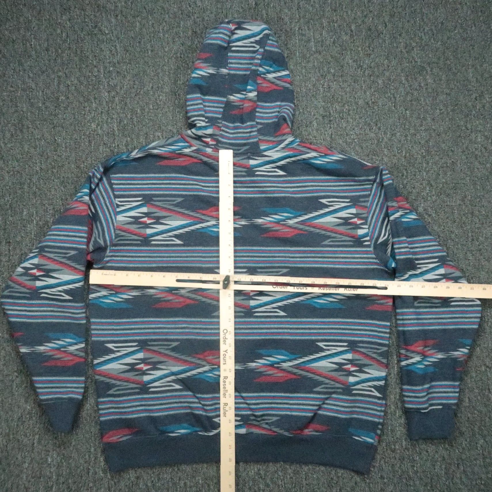 Ariat Ariat Hoodie Mens Large Blue Chamayo Collection Aztec Pullover Hooded Pockets Size US L / EU 52-54 / 3 - 5 Thumbnail