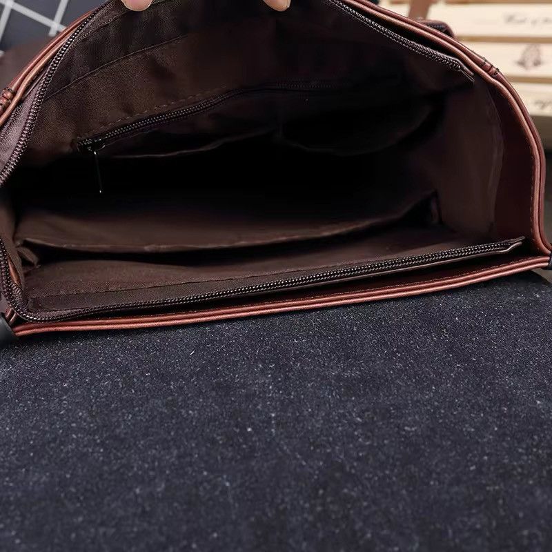 Vintage Casual Business Office Solid PU Leather Backpack Size ONE SIZE - 10 Thumbnail
