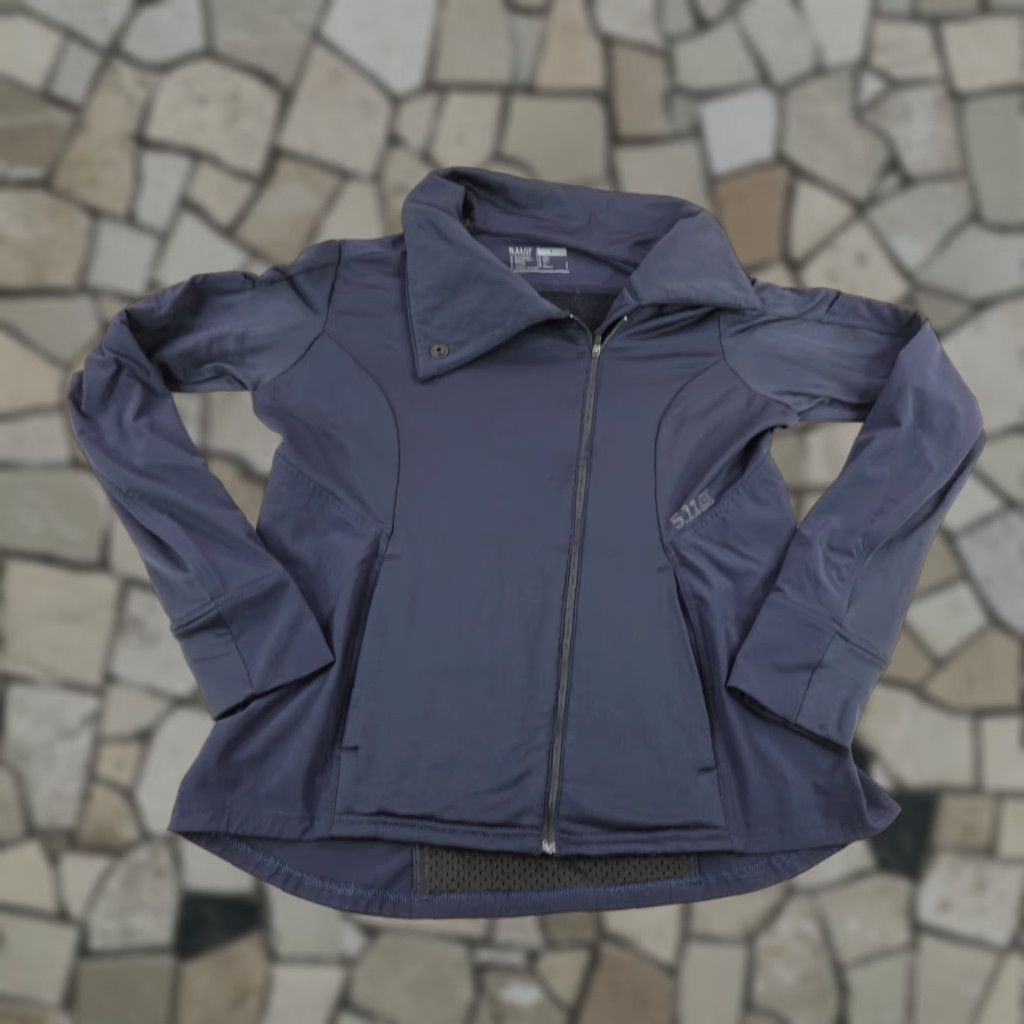 Vintage 5.11 Tactical Jacket Womens Large Blue Kinetic Zip Up Performance Cowl Neck Coat Size L / US 10 / IT 46 - 1 Thumbnail