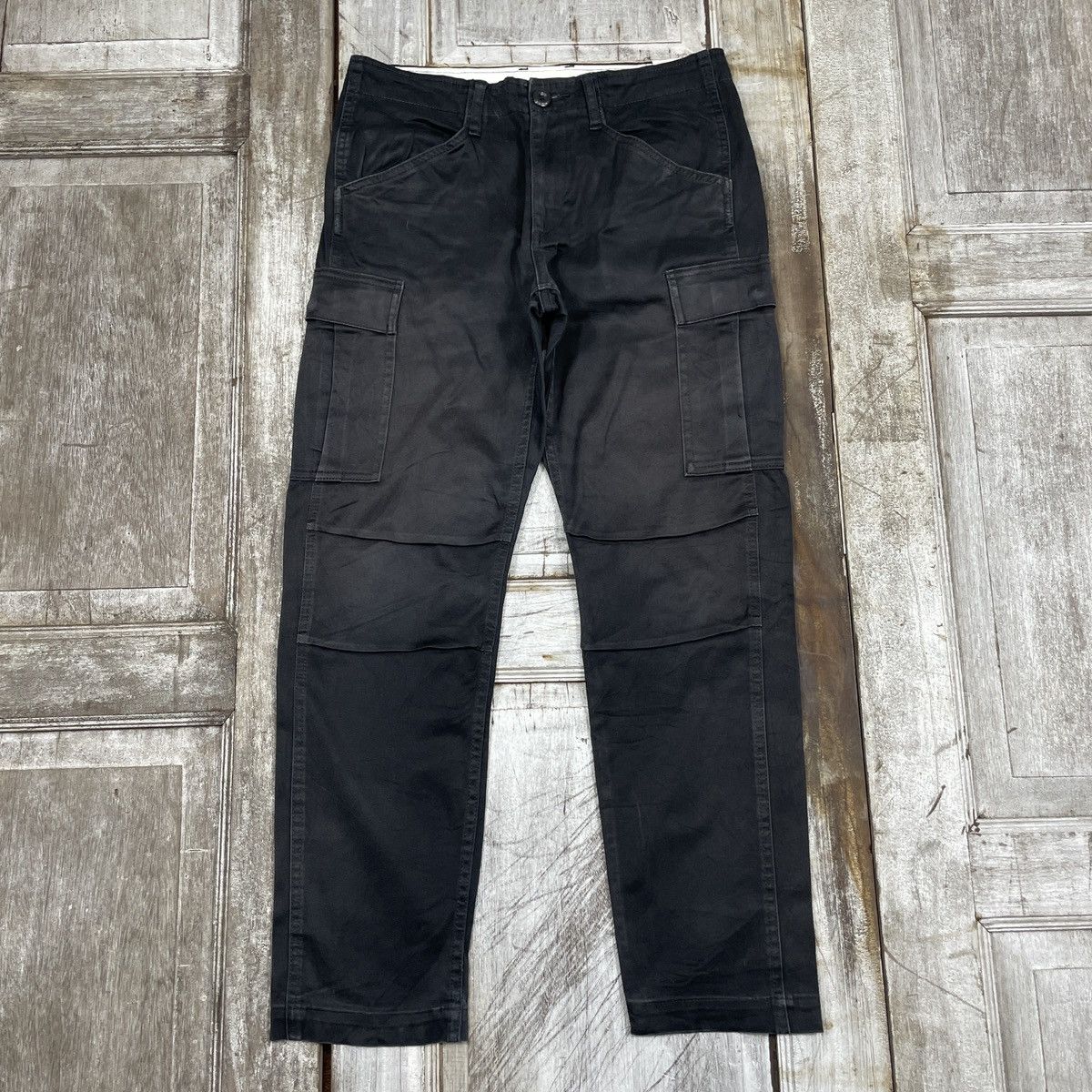 Japanese Brand × Vintage Vintage Back Number Black Cargo Pants Size US 30 / EU 46 - 1 Thumbnail