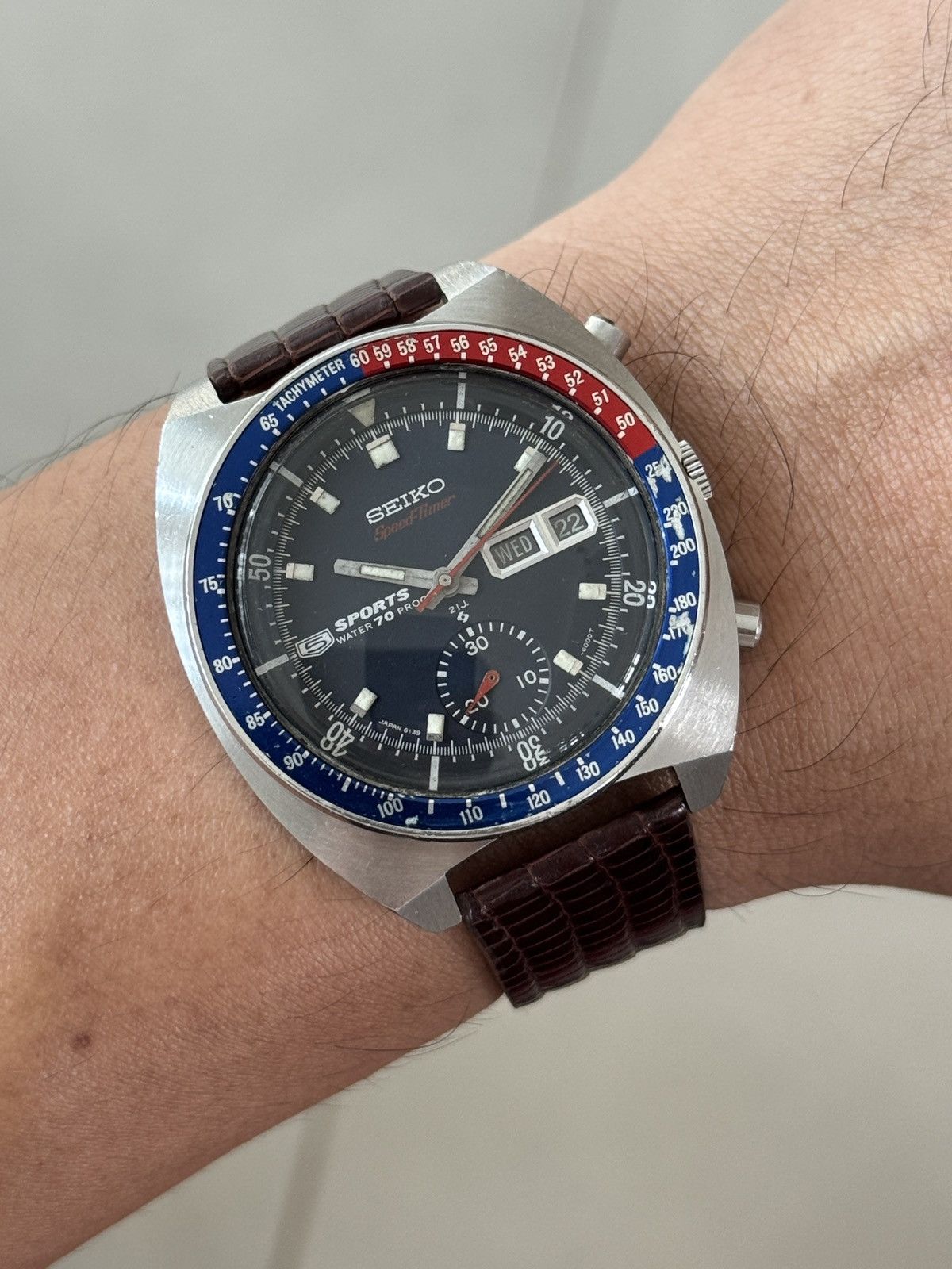 Seiko VINTAGE SEIKO 5 SPORTS SPEEDTIMER POGUE PEPSI RARE JDM Size 42 - 2 Thumbnail