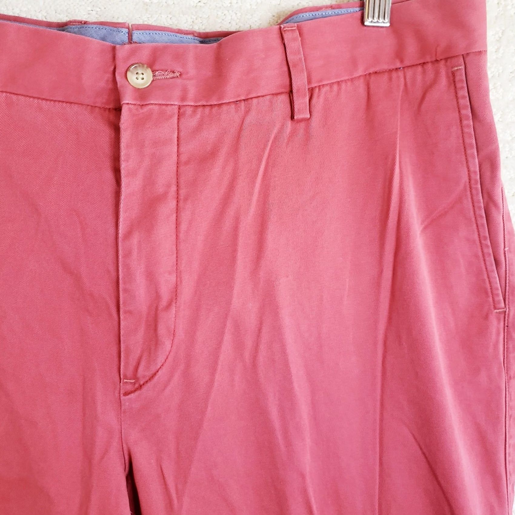 Polo Ralph Lauren VINTAGE Polo Ralph Lauren Pants Cat: Chino Men 36x32 Nantucket Red Pima Cotton Twill Classic Fit Size US M / EU 48-50 / 2 - 6 Thumbnail