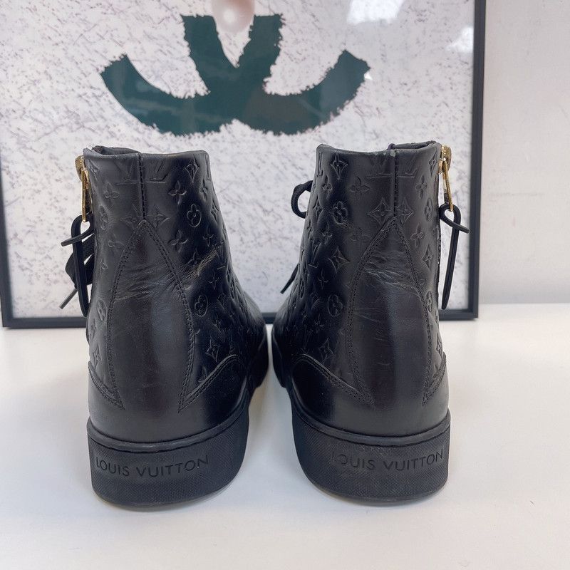 Louis Vuitton Louis Vuitton Black High-Top Sneakers - Size US 5.5 / EU 38 - 3 Thumbnail