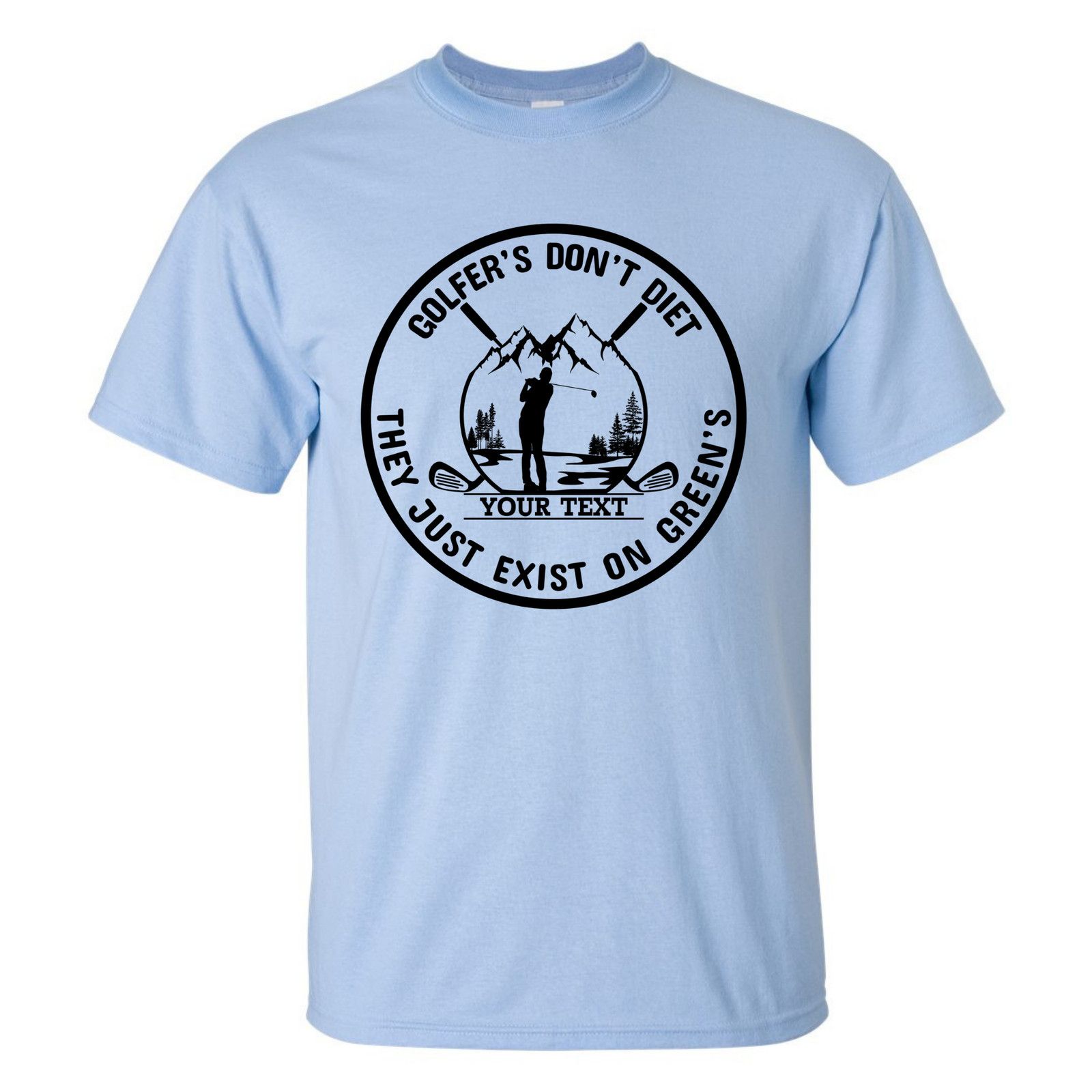 Gildan Golfers Don't Diet Custom Name Funny Swinging Golfer T-Shirt Size US XL / EU 56 / 4 - 23 Thumbnail