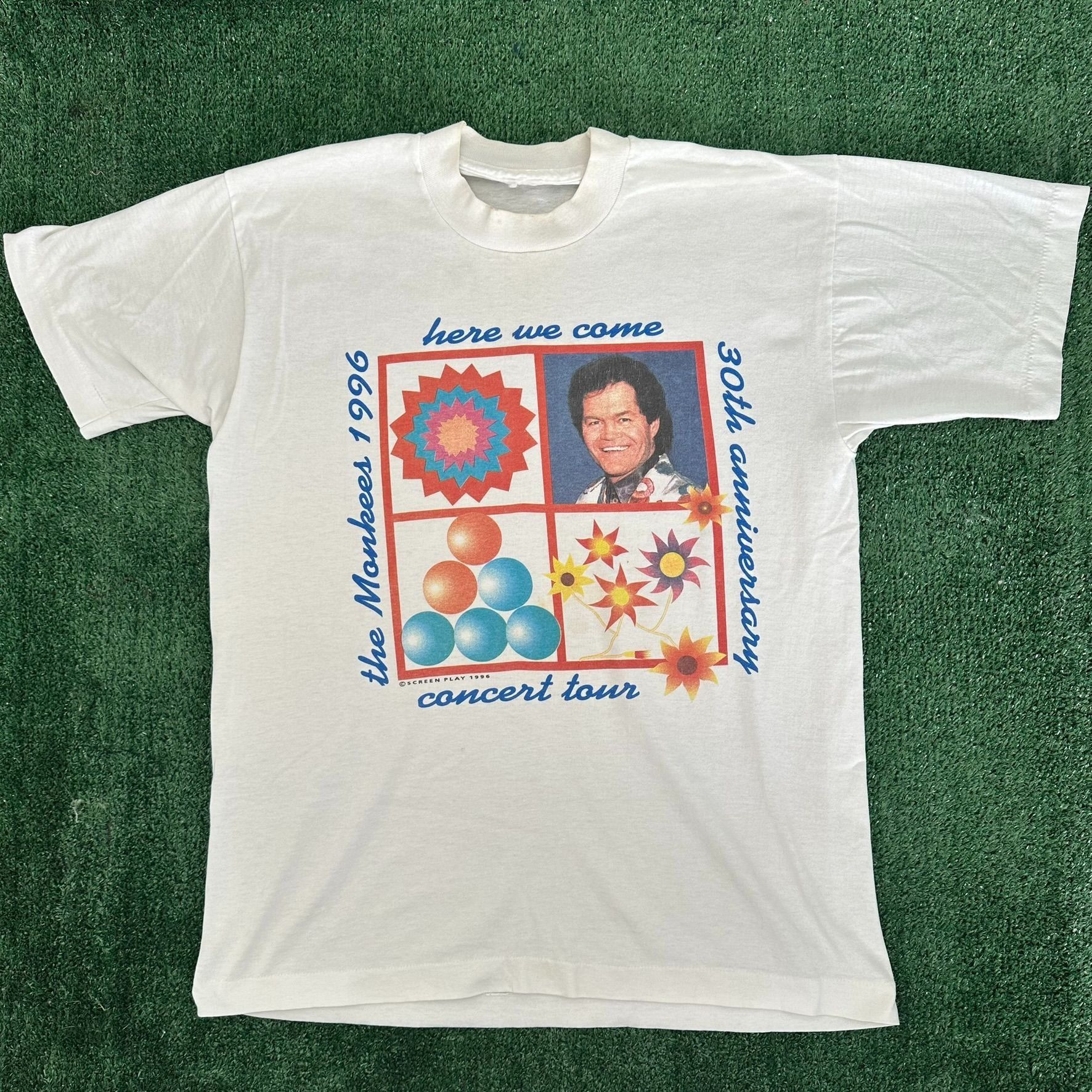 Fruit Of The Loom Vintage 90s The Monkees Concert Tour T-Shirt Rock Band Tee Size US L / EU 52-54 / 3 - 1 Thumbnail