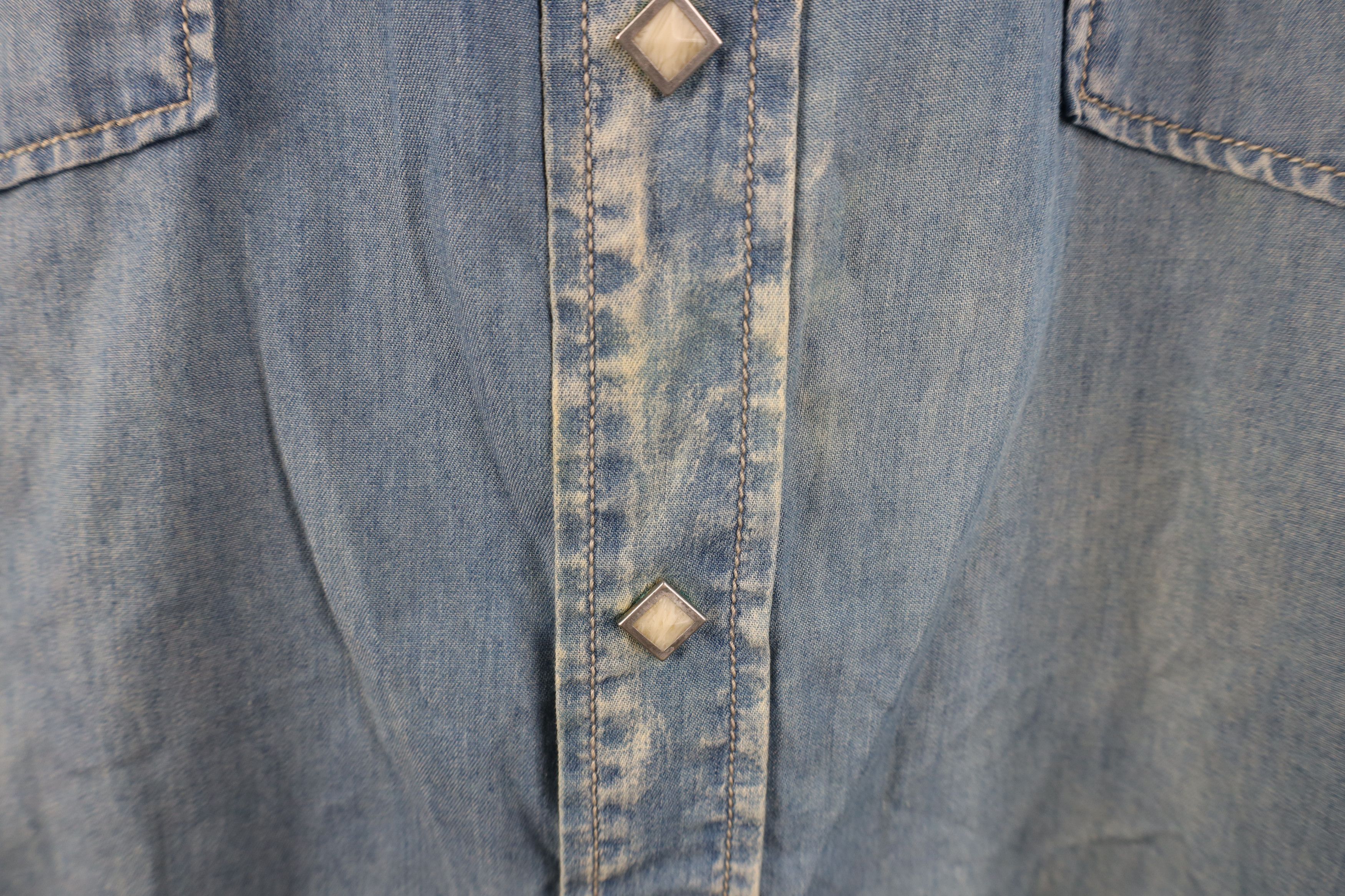 Lucky Brand Vintage Lucky Brand Western Rodeo Denim Snap Button Shirt Size US L / EU 52-54 / 3 - 4 Thumbnail