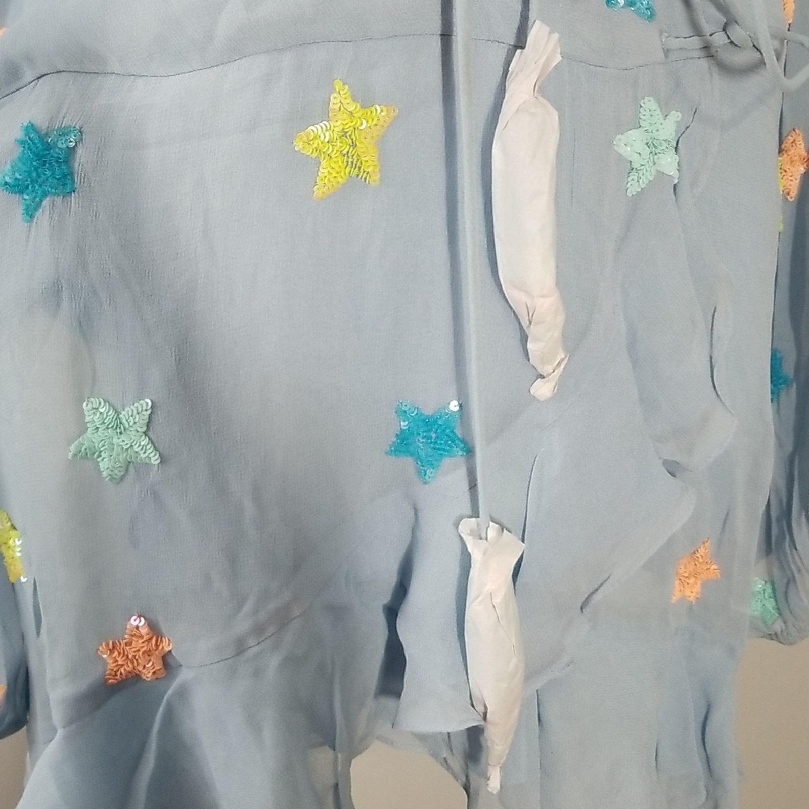 Rococo Sand NWT ROCOCO SAND Georgette Tunic Mini Dress In Blue Size S / US 4 / IT 40 - 4 Thumbnail