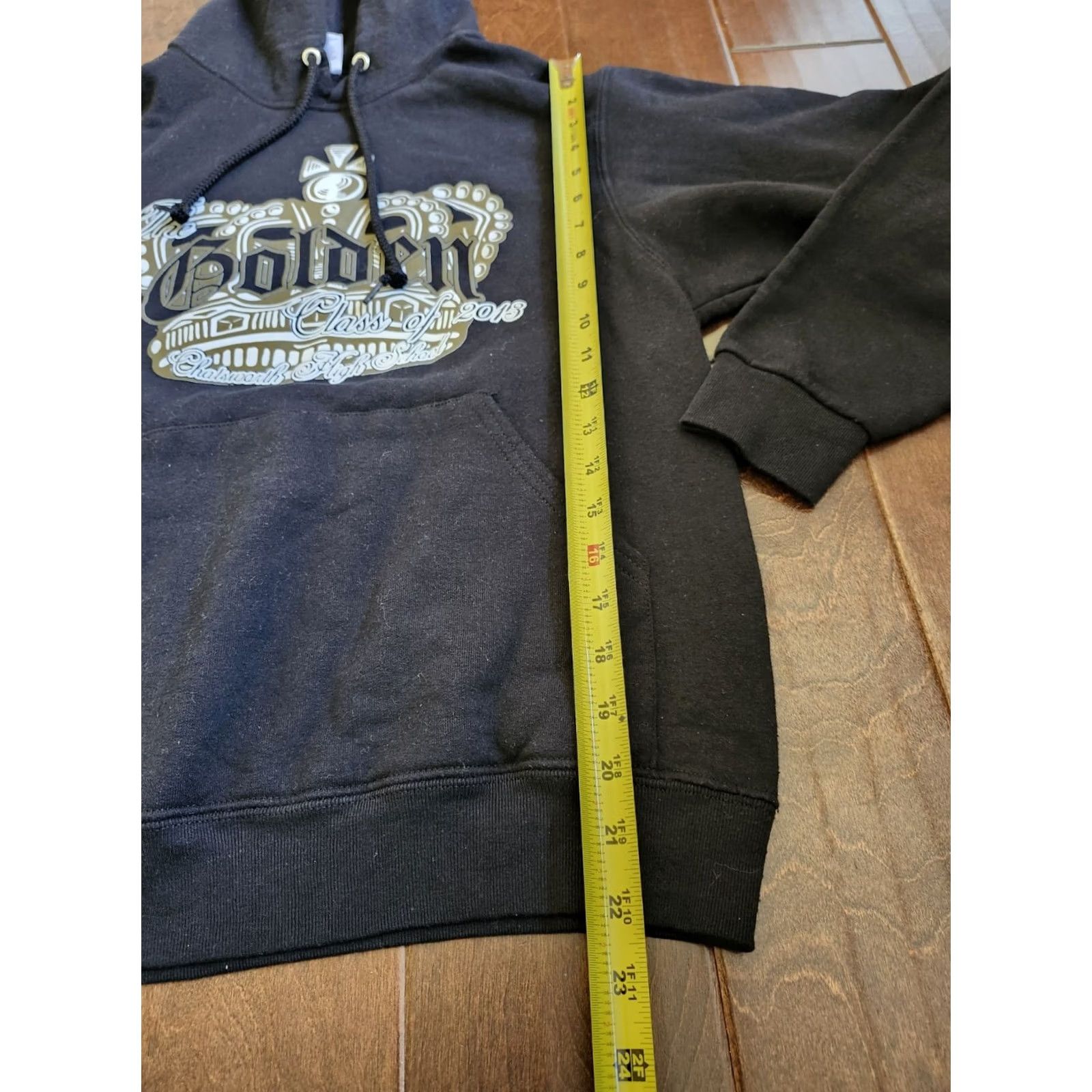 Jerzees Chatsworth High School Golden Class Of 2013 Custom Hoodie Perdomo - Size Small - Black - Pullover - Men - Hoodie Size US S / EU 44-46 / 1 - 6 Thumbnail