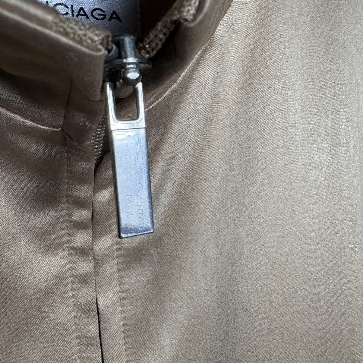 Balenciaga Balenciaga Logo Full Zip Gold Nylon Jacket / Vintage 90s Size US M / EU 48-50 / 2 - 10 Thumbnail
