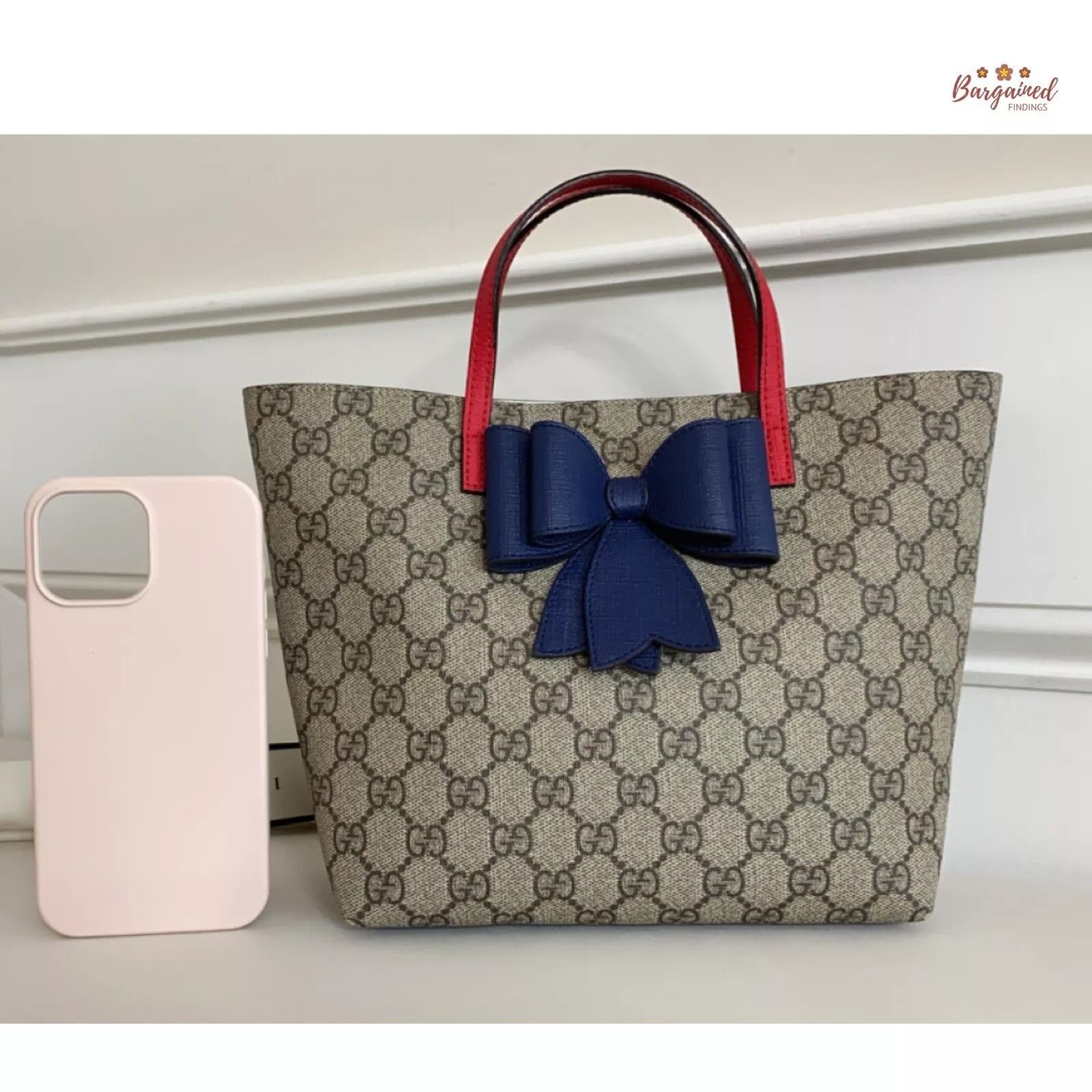Children's gg supreme bow tote hotsell