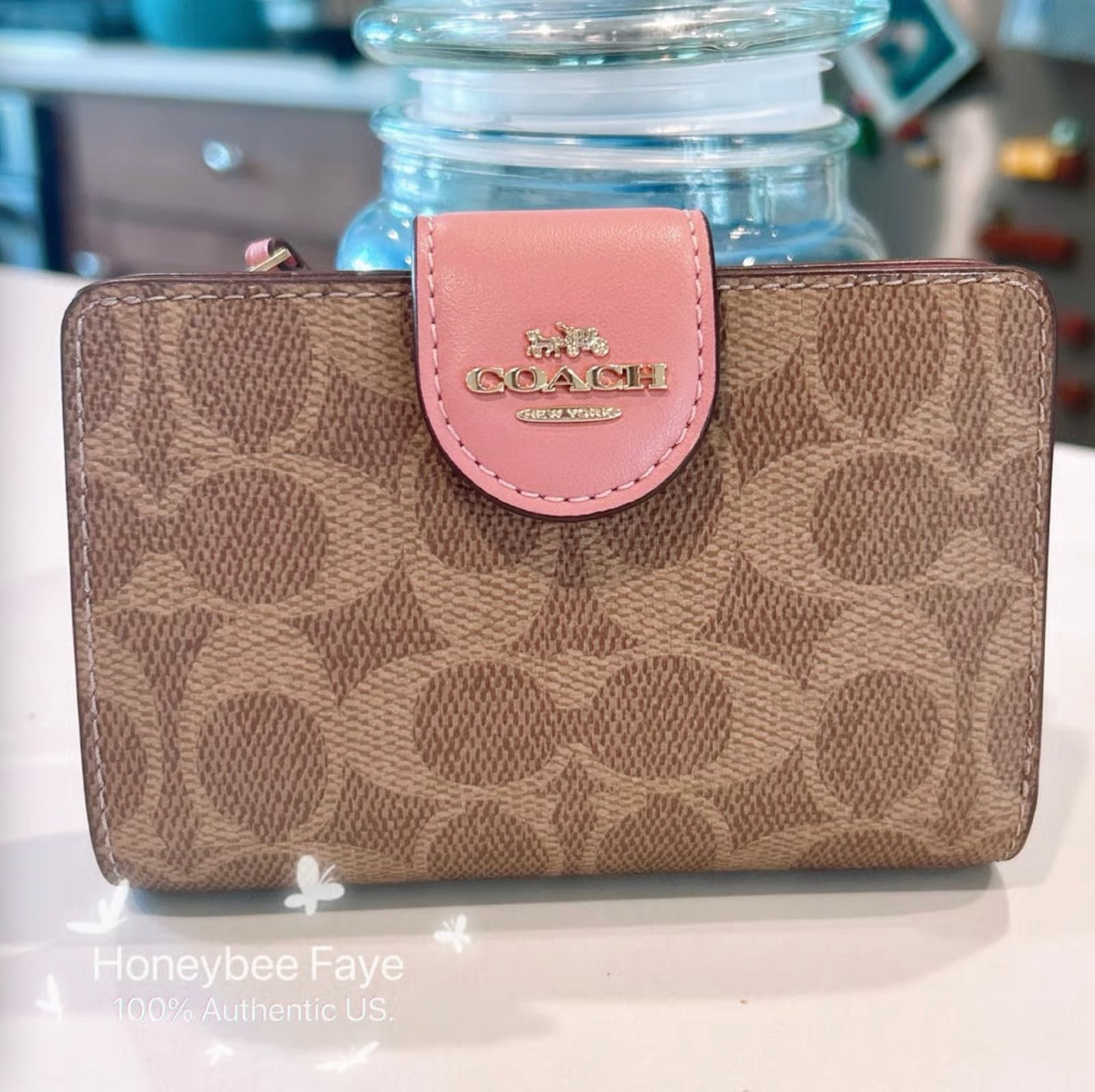 Coach Medium Corner Zip Wallet In Signature Canvas CW786 Size ONE SIZE - 2 Thumbnail